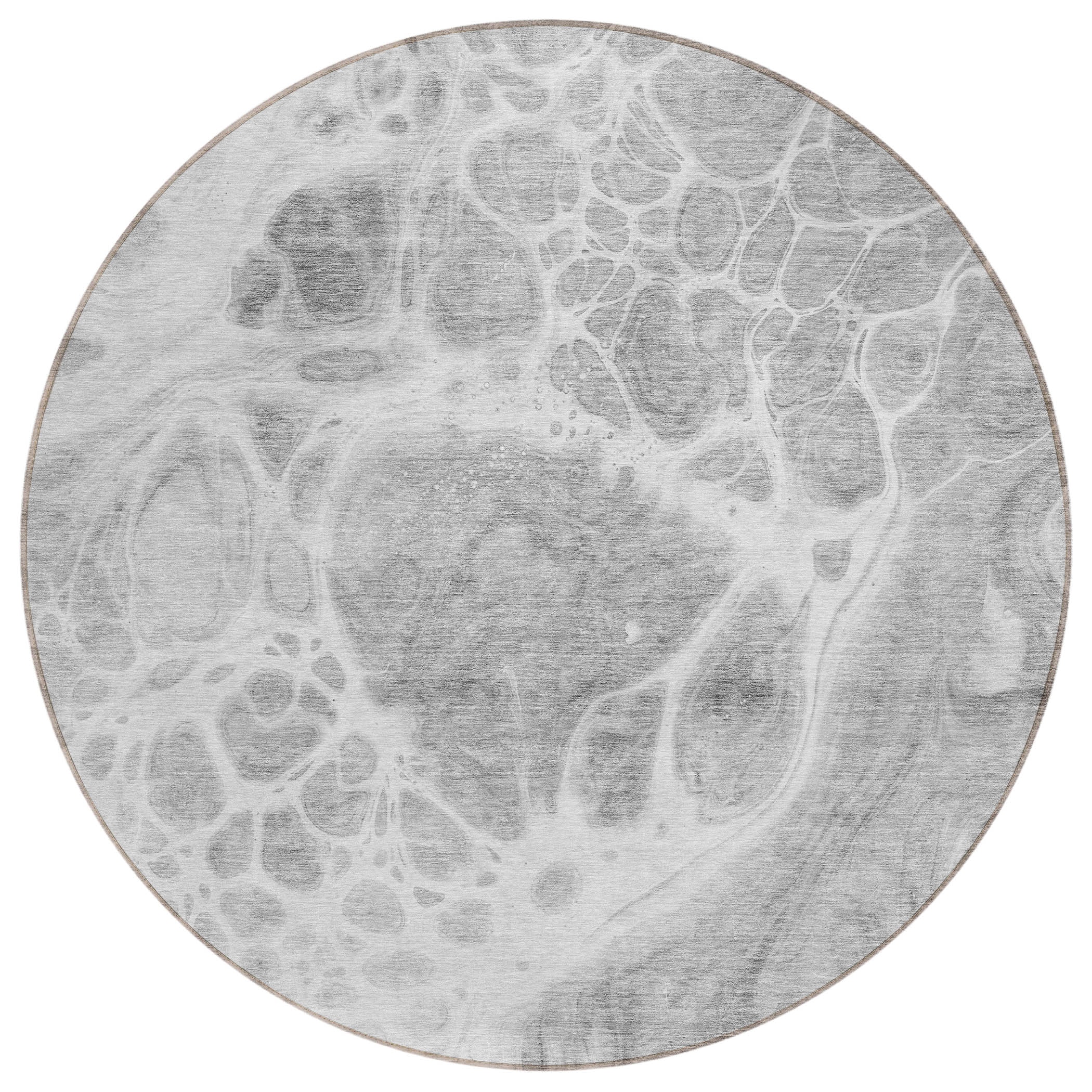 Addison Rugs ACN682GY8RO Chantille ACN682GY 8 x 8 (ft) Polyester Gray Round Indoor/Outdoor Geometric Machine washable Area rug