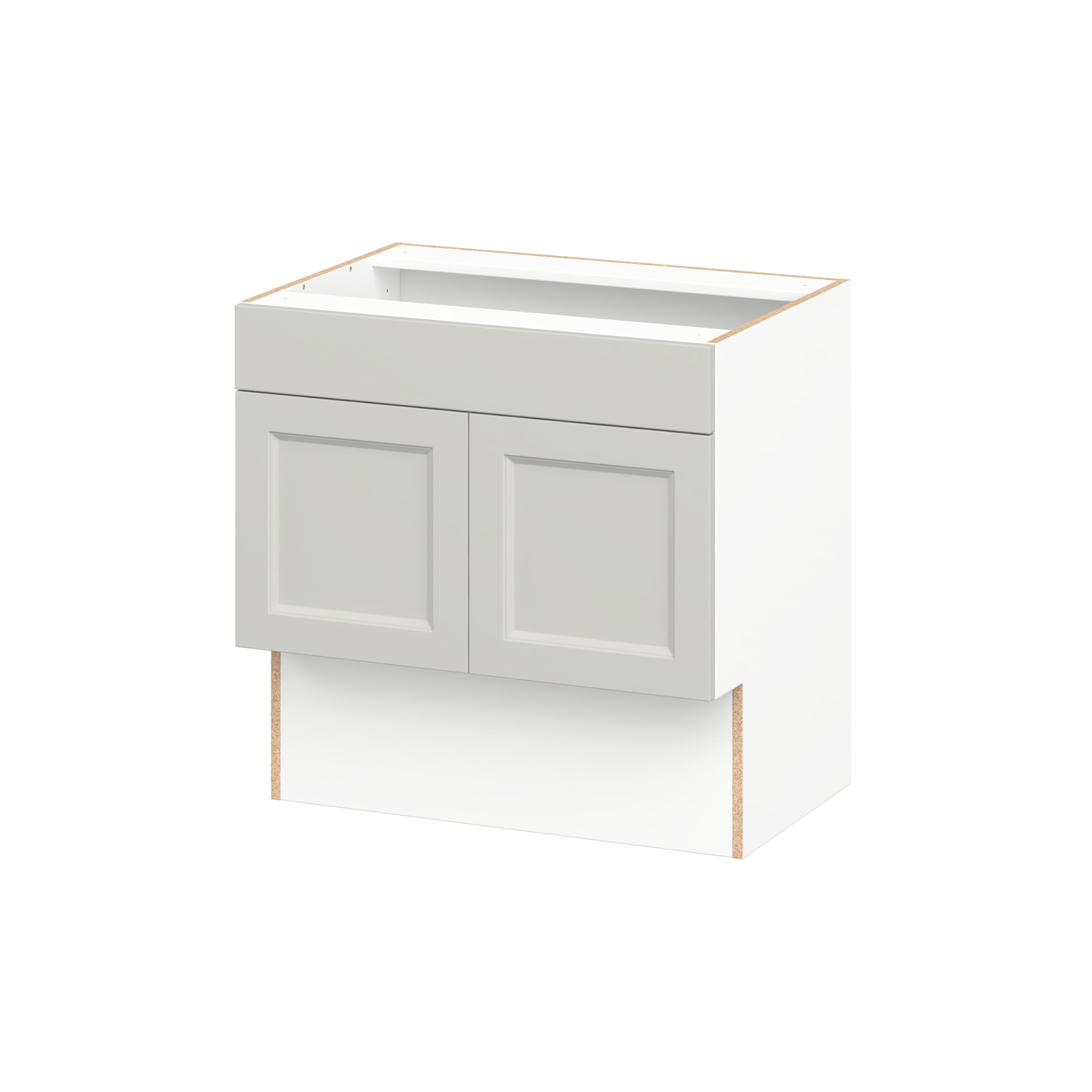 Hugo&Borg DSVS30ADA-BE Belcourt 30-in W x 30-in H x 21.83-in D Painted Light Gray Sink Base Fully assembled Cabinet Recessed Panel Shaker