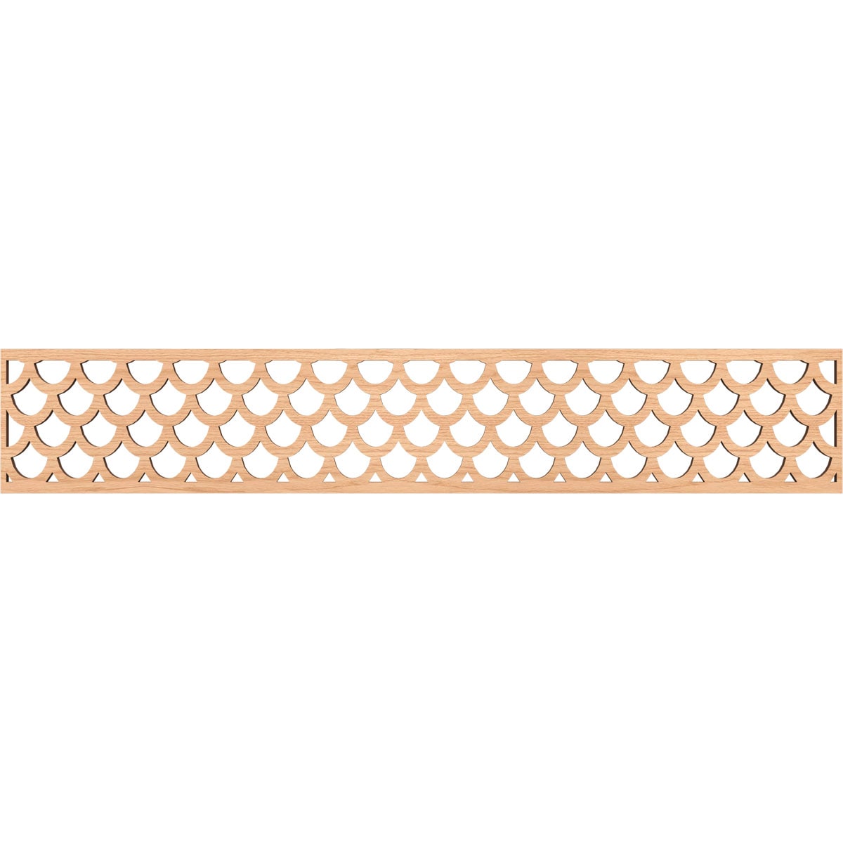 Ekena Millwork MLDB08X46HUDHI Hudson Fretwork Flat Trim 8-in x 3.89-ft Hickory Brown Unfinished 2156631 Pierced Wall Panel Moulding