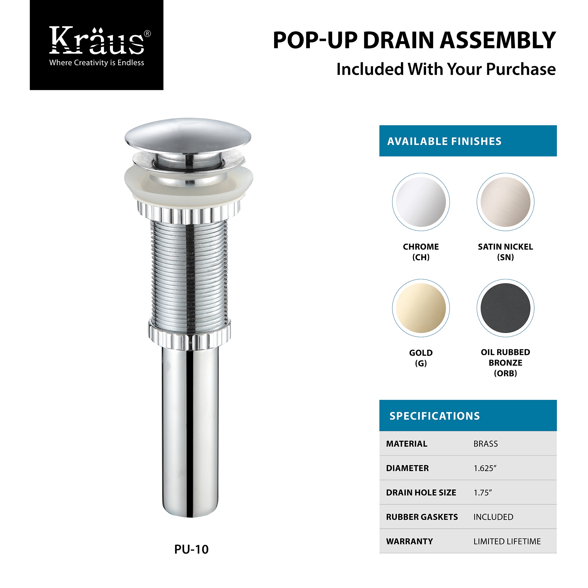 Kraus KCV-122-CH Bath-Sink - View #4