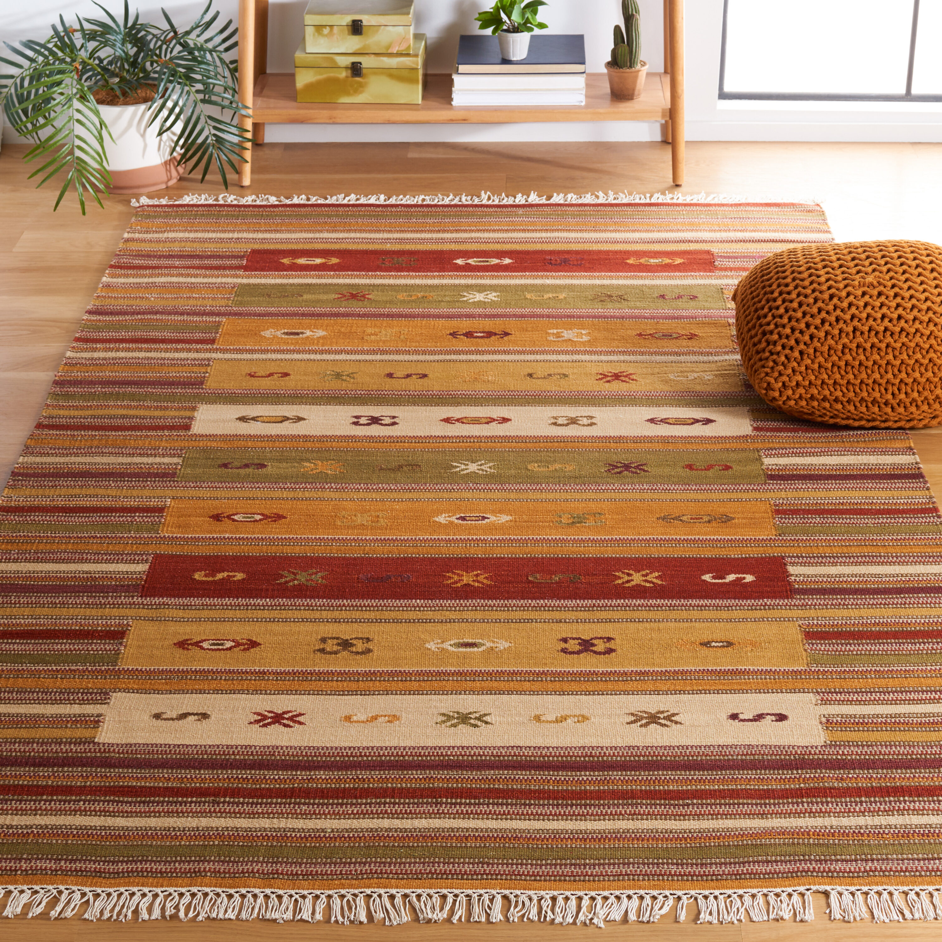  Kilim 178 Burgundy/Multi Bohemian 4ft x 6ft Small Rectangle Rug