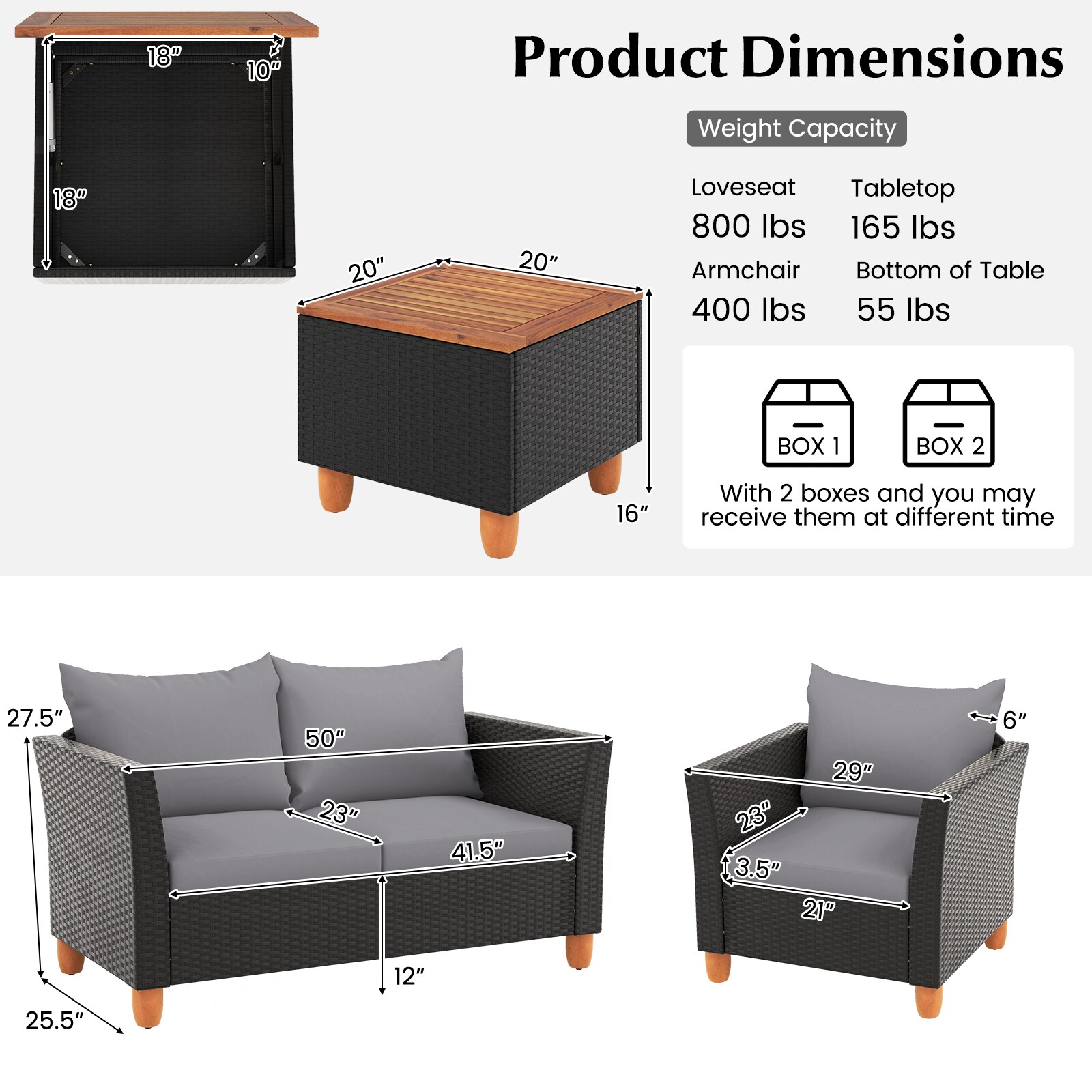 LIVIZA OUJ72334GR-X Patio-Conversation-Sets - View #2
