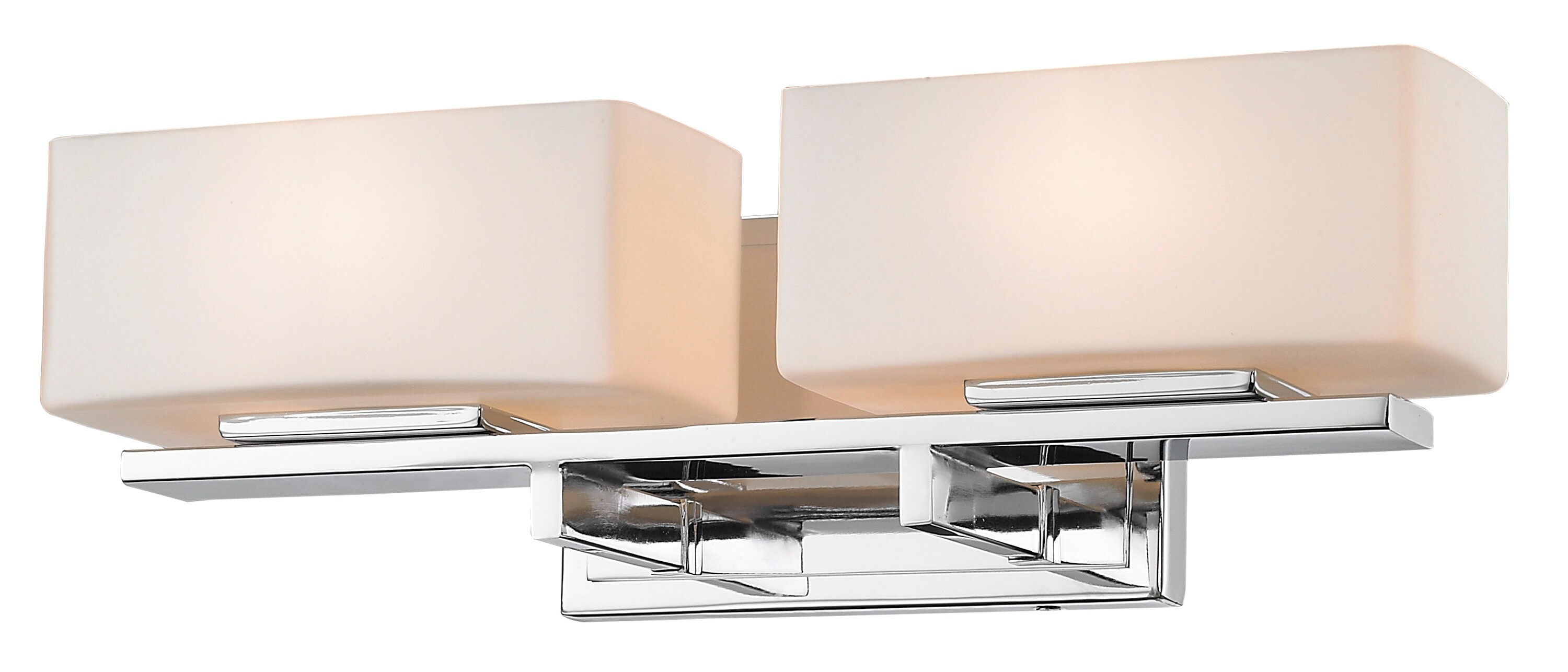 Z-Lite 3029-2V-CH-LED Kaleb 16.25-in 2-Light Chrome LED Transitional Vanity Light