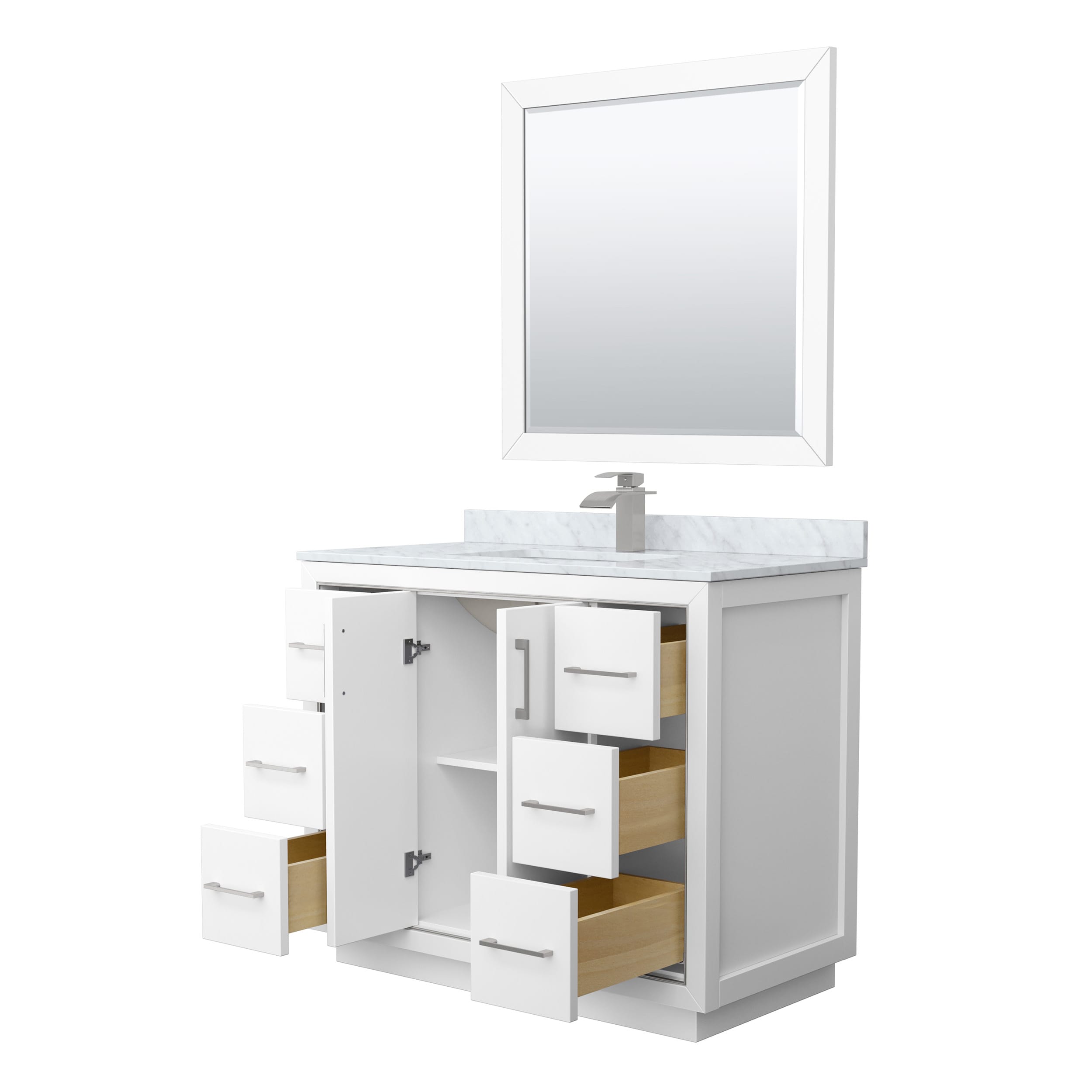 Wyndham Collection WCF111142SWHCMUNSM34 Bath-Vanity-Combo - View #2