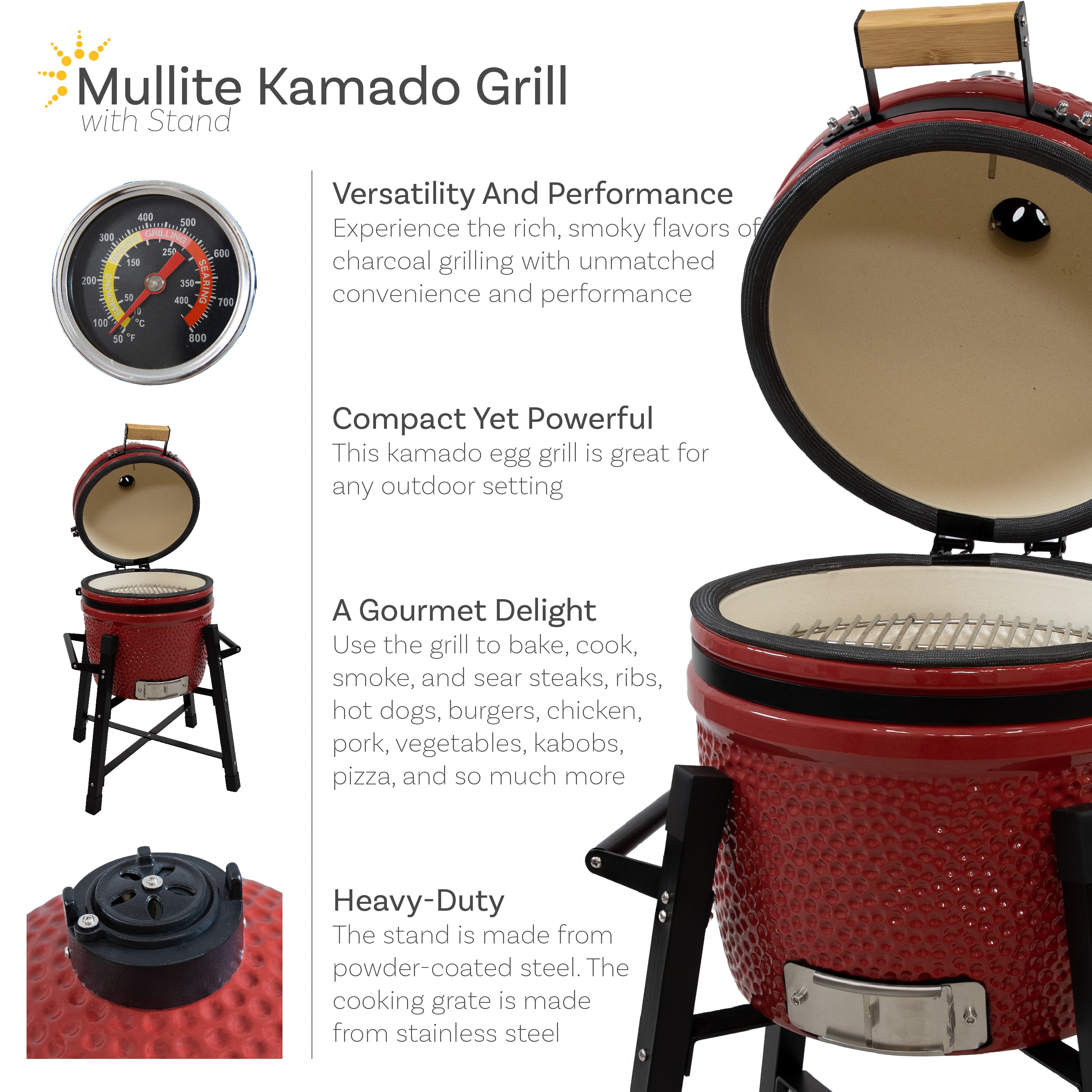Sunnydaze Decor APX-4211 Charcoal-Grills - View #3