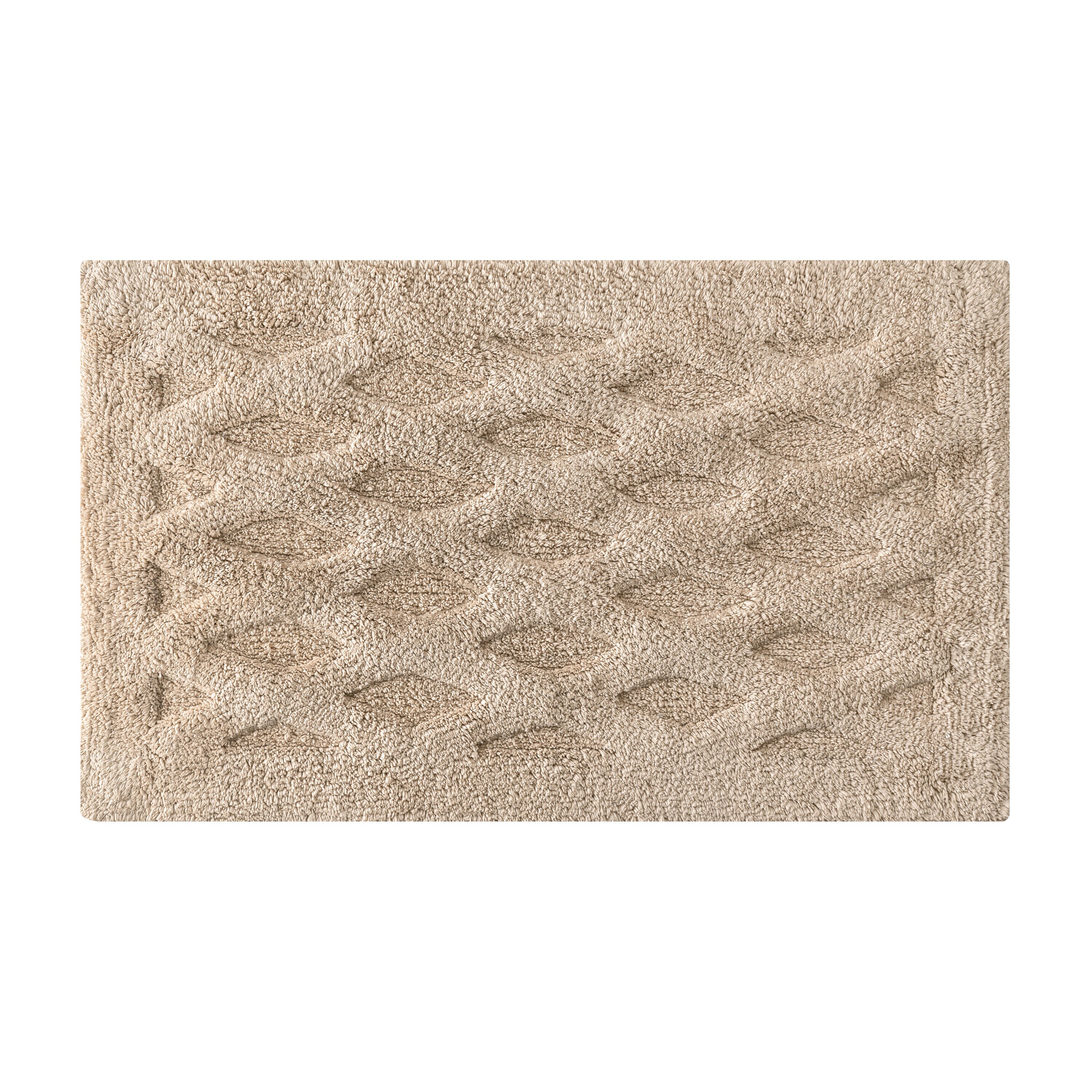 MH LONDON MH-BR-1067 Windsor 34-Inches x 21-Inches Beige Cotton Bath rug