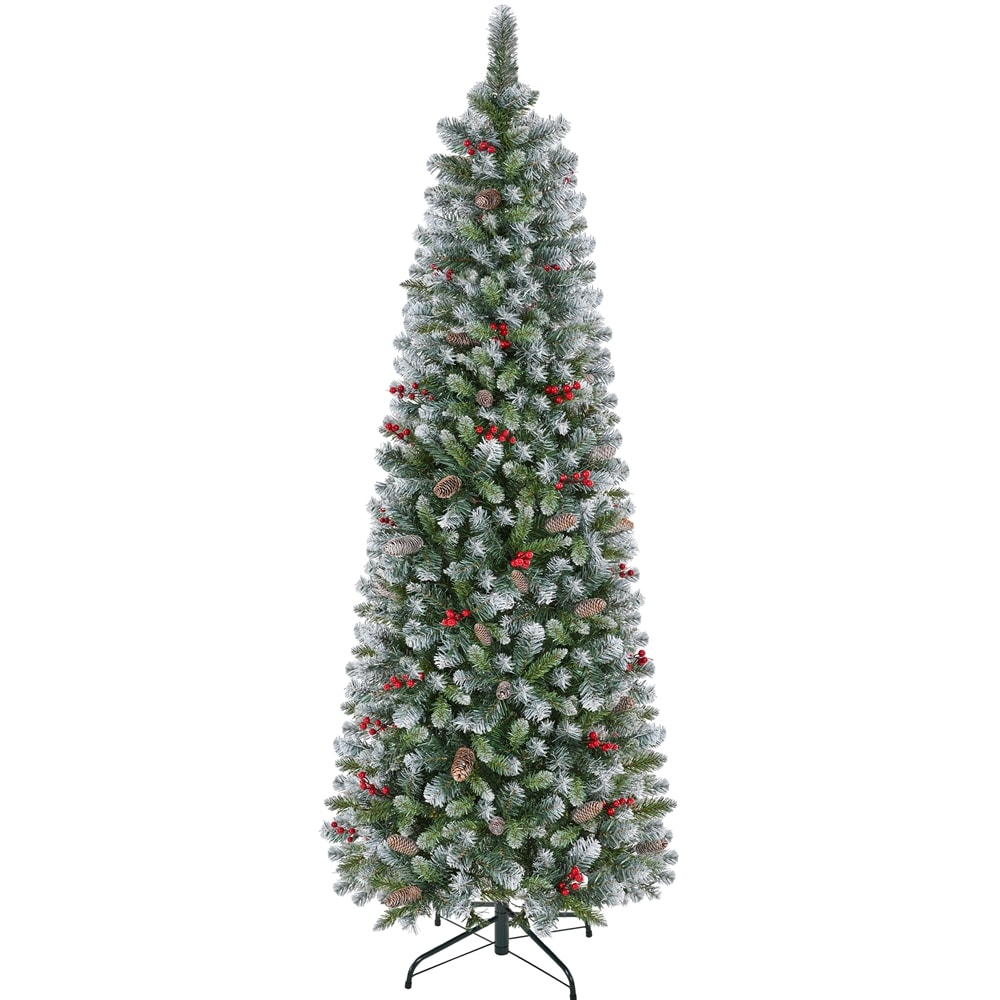 Yaheetech LSOOMP0001 6-ft Pre-lit Green Frosted Artificial Christmas Tree