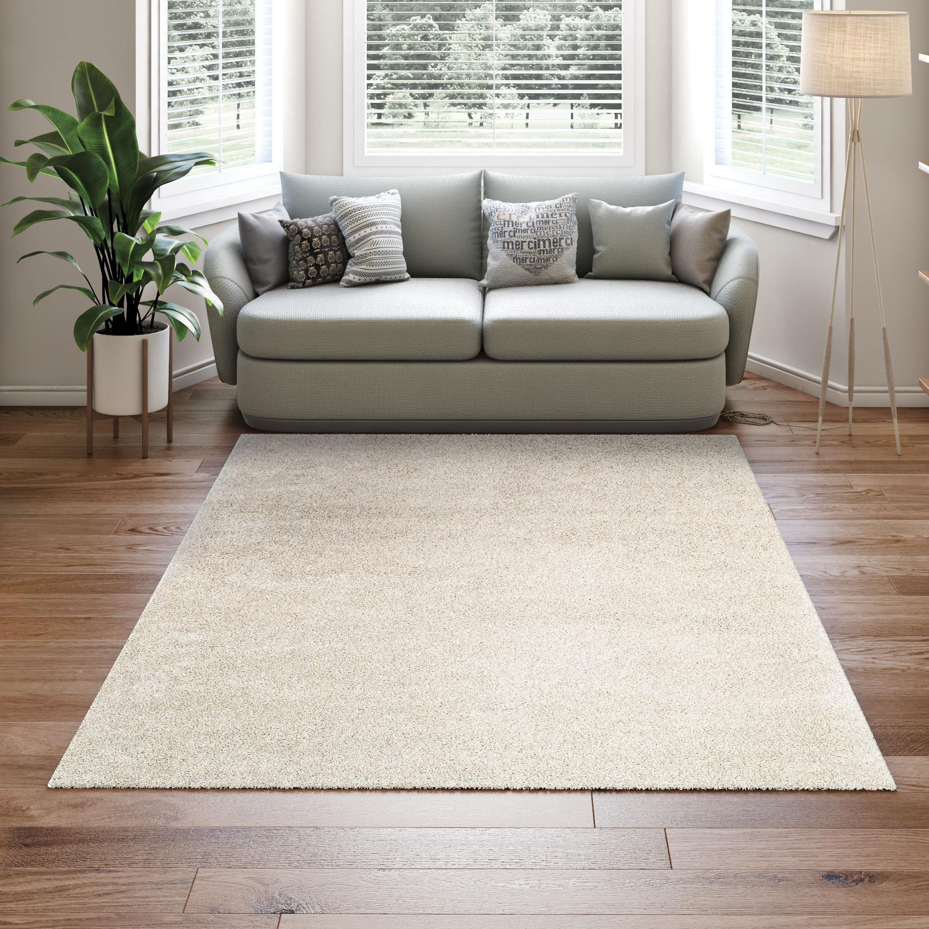 Couristan 43110100022710U Bromley 2 x 7 (ft) Polypropylene Snow Rectangular Indoor Runner rug