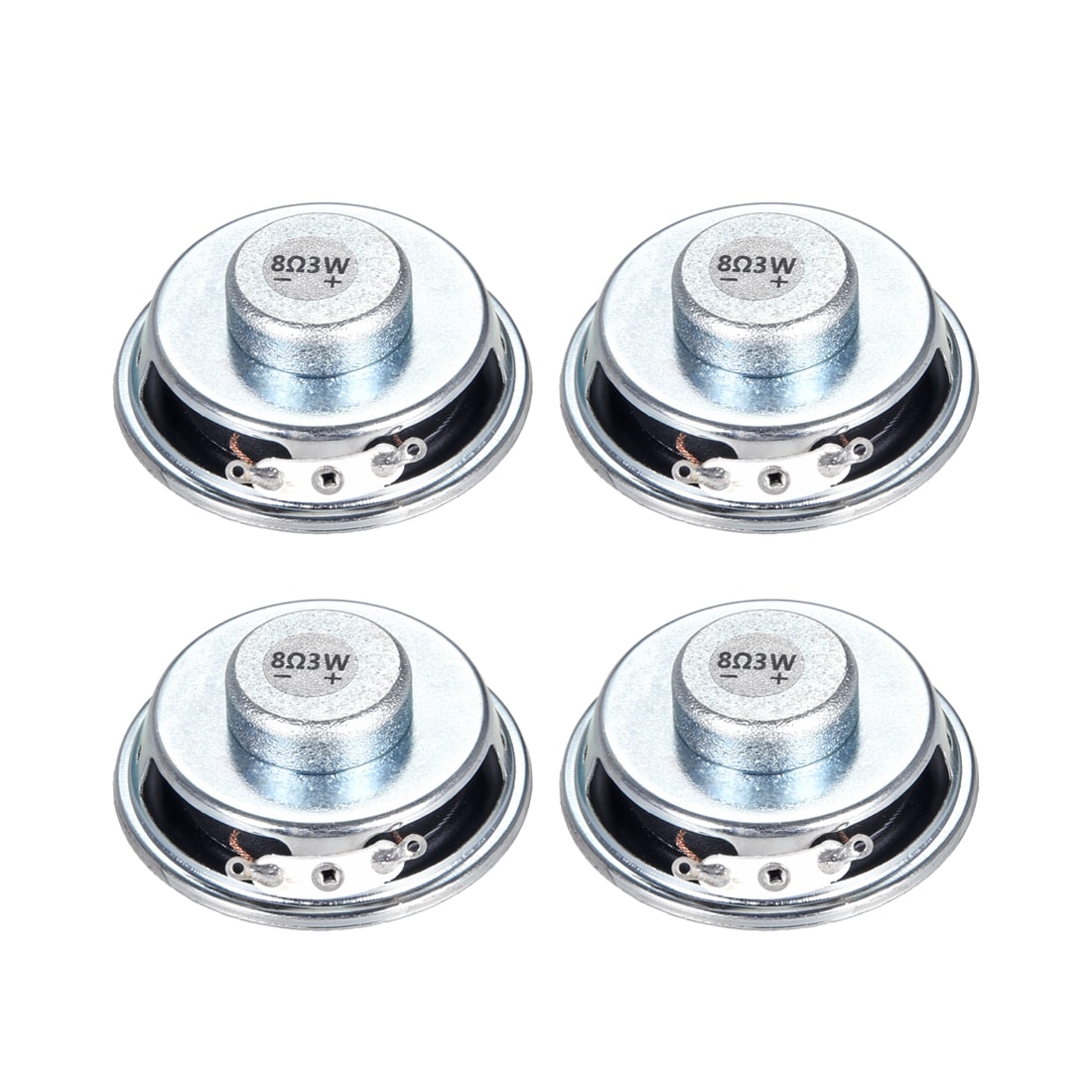 Unique Bargains 4pcs 3W 8 Ohm DIY Speaker 50mm Round Shape Replacement Loudspeaker #S26051500UX8484