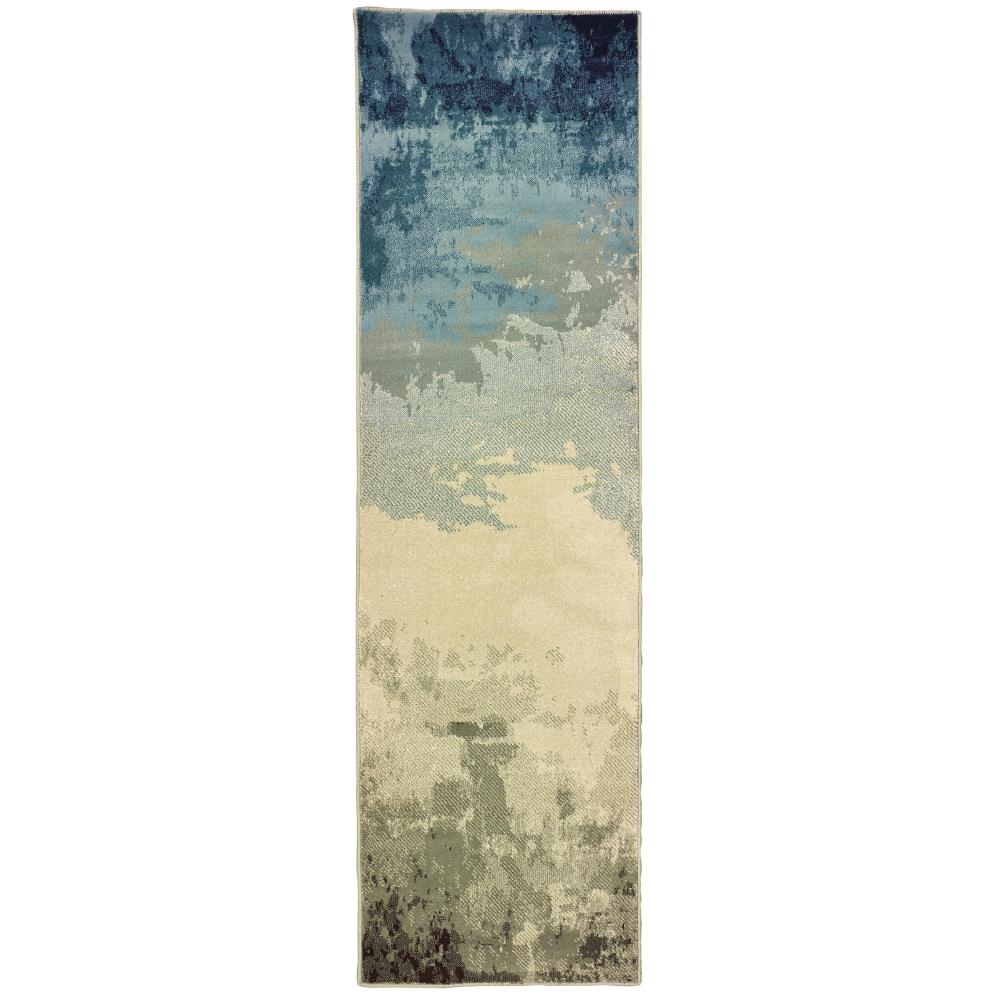 Archer Lane 780LIN3A3L Brookdale 2 x 8 Blue Indoor Abstract Runner Rug