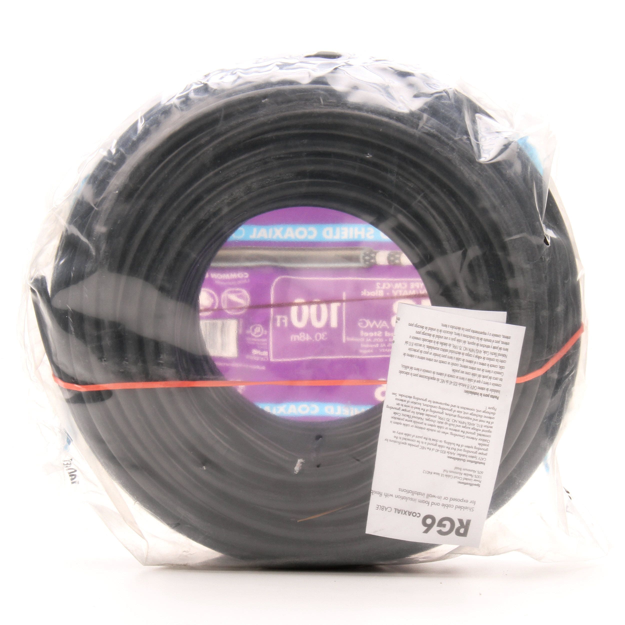 Belden RG-6 Plenum Coaxial Cable Commercial Building Required Fire Retardant PVC 