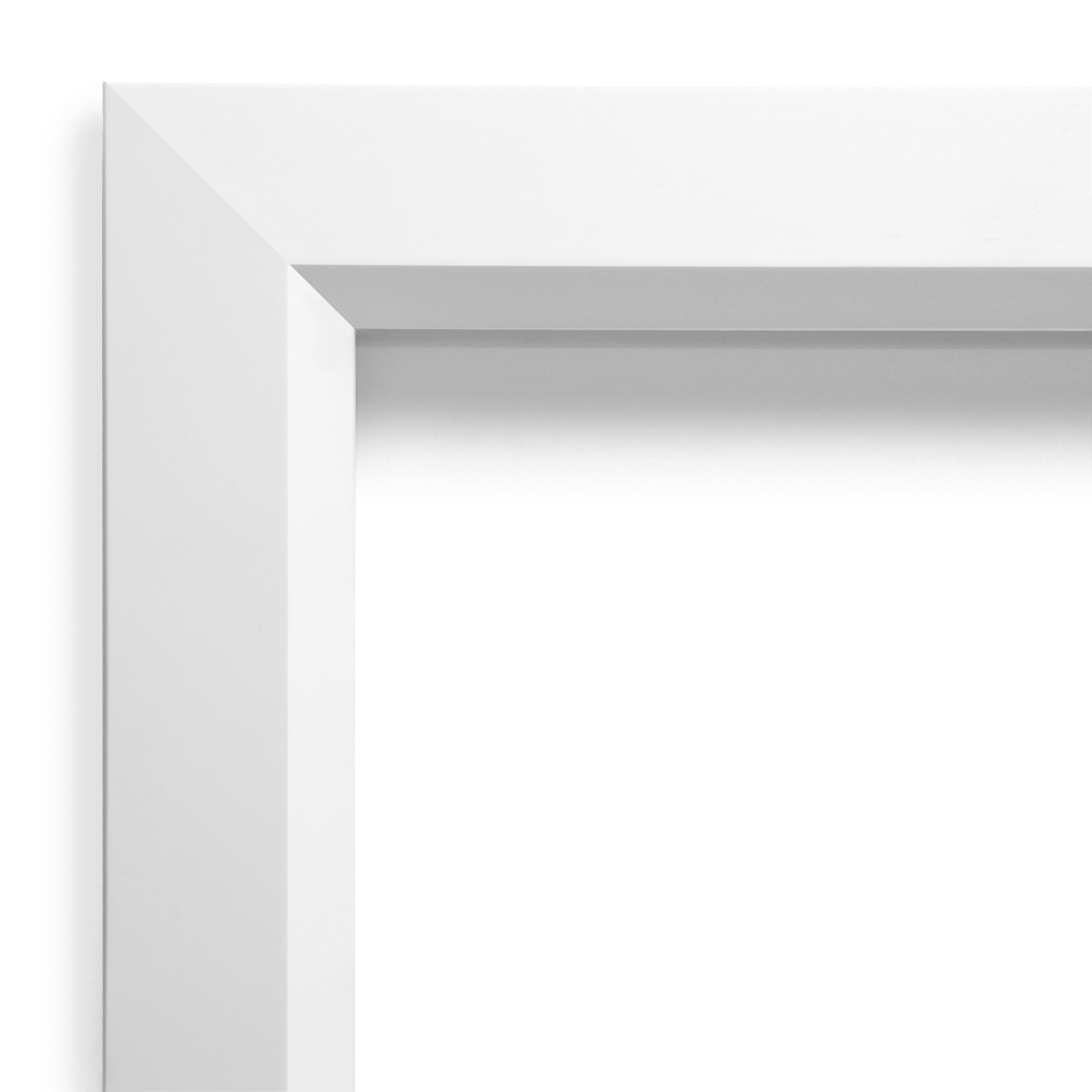 Amanti Art Blanco White 32-in W x 26-in H Satin White Framed Wall ...