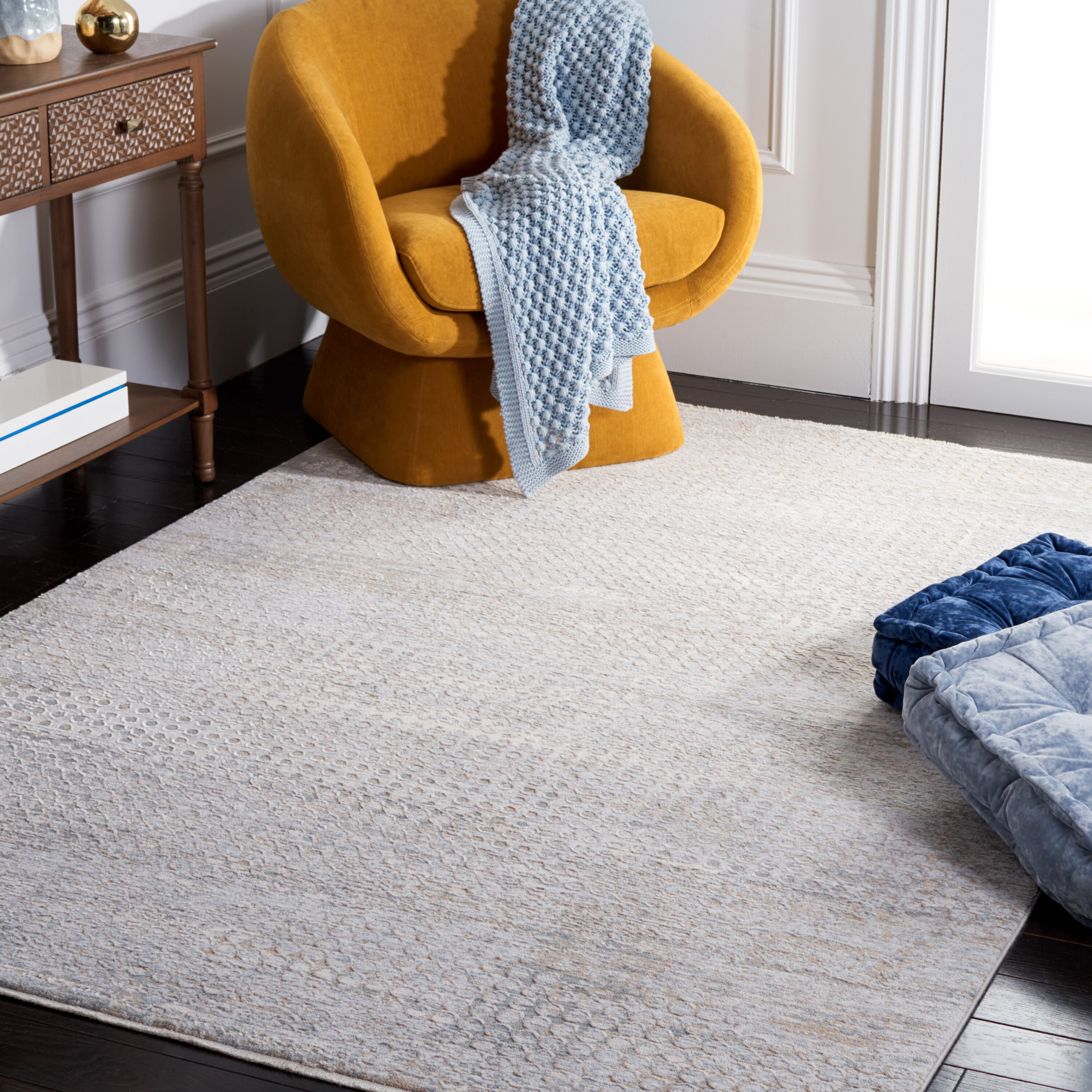  Marmara 300 Gray/Beige Blue Modern 5ft x 8ft-2in Rectangle Rug