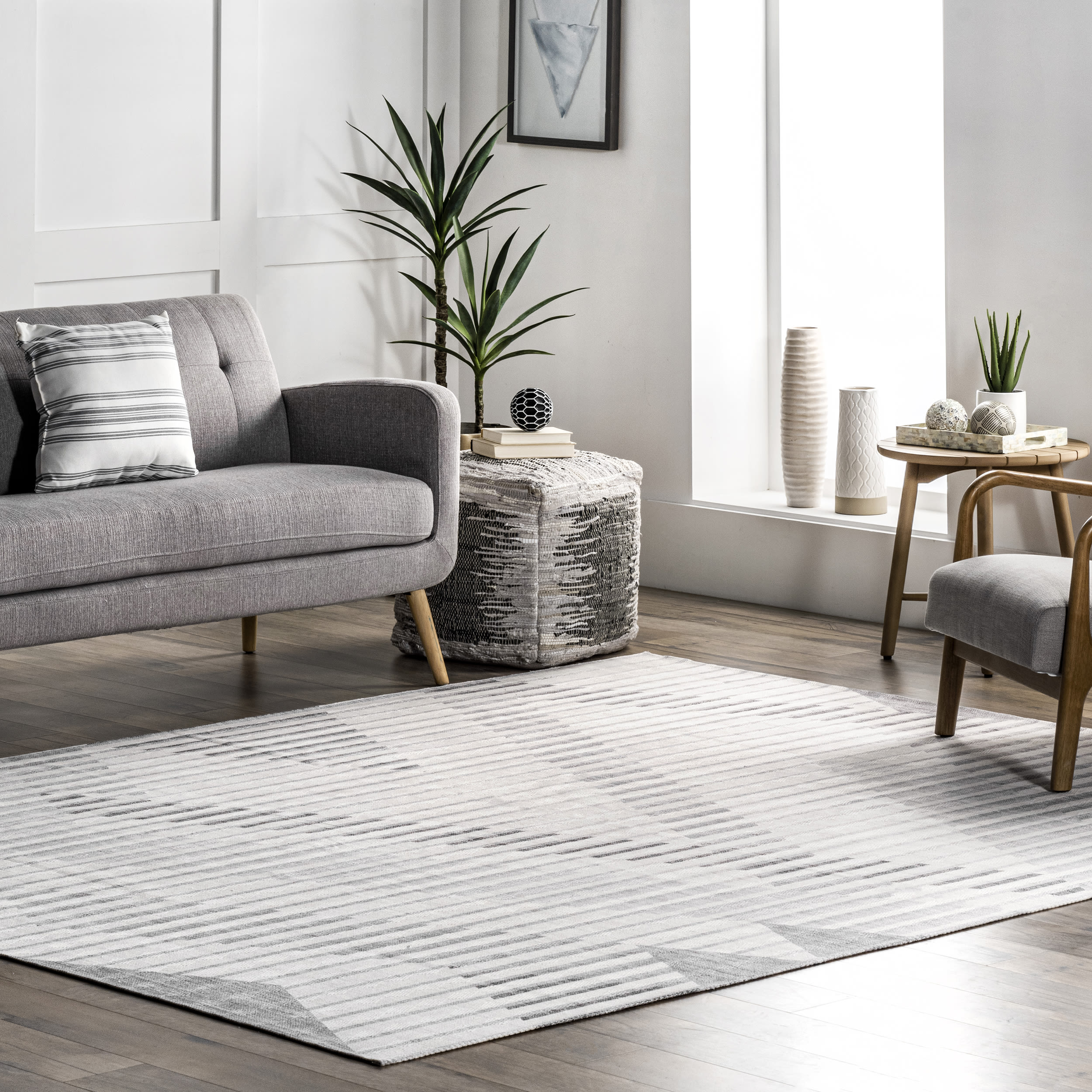 nuLOOM BIPA05A-406 Paloma 4 x 6 (ft) Loomed Polyester Beige Rectangular Indoor Geometric Global Machine washable Area rug