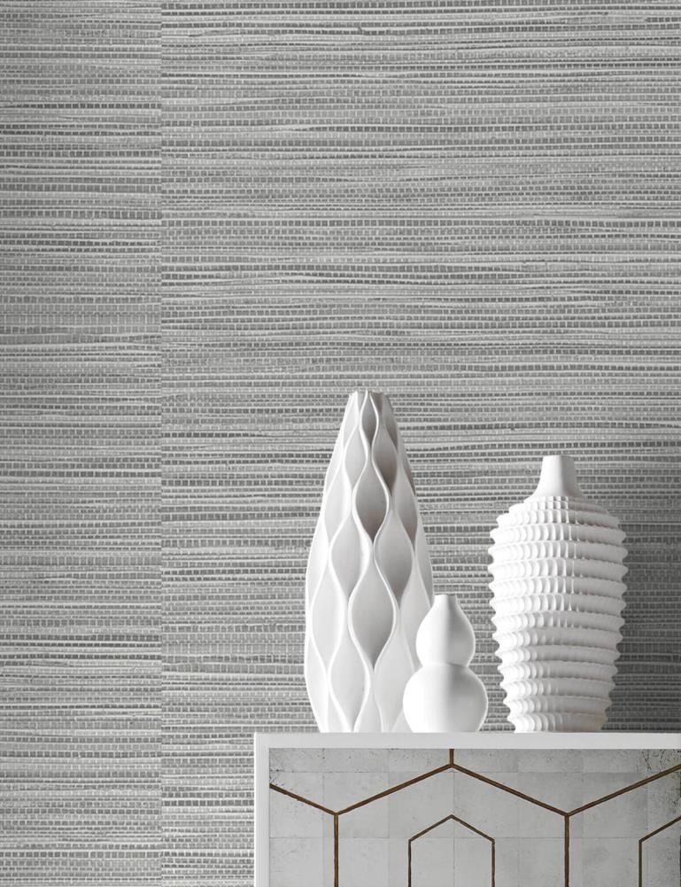 Harbor Mist Gray Vinyl Peel & Stick Wallpaper Roll