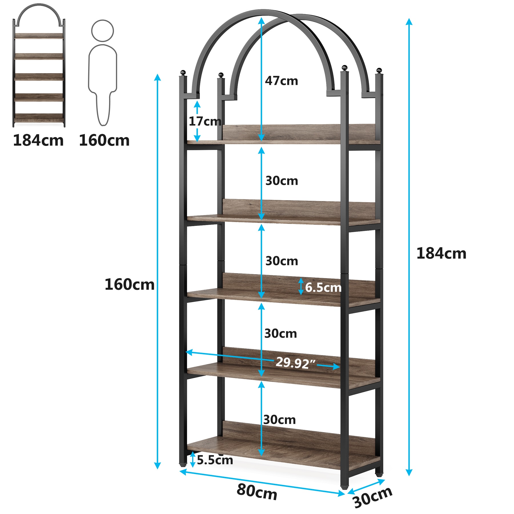 Tribesigns HOGA-JW0620 bookcases - View #8