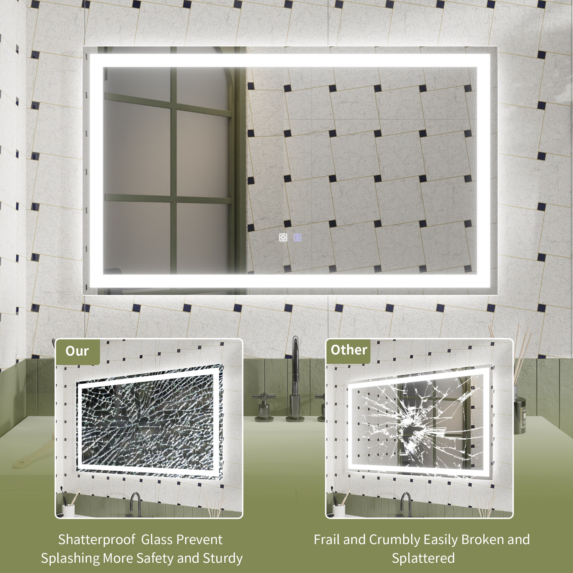 ExBrite JQBM4032FB3 Framed-Bath-Mirrors - View #10