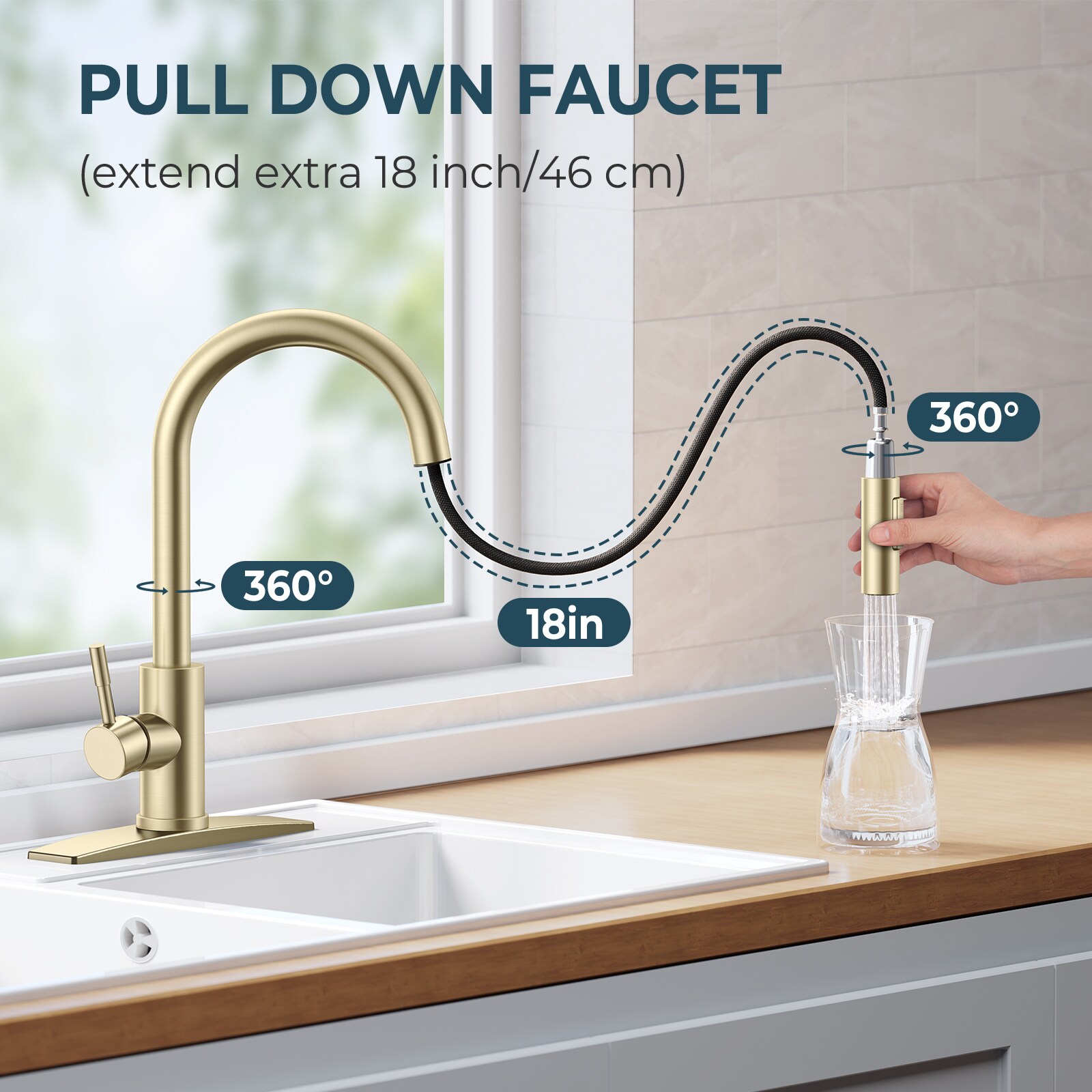 FORIOUS LL43000G Kitchen-Faucets - View #4