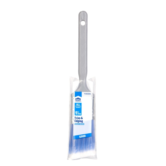 Project Source 1-1/2-in Reusable Polyester Angle Paint Brush (Trim Brush)  in the Paint Brushes department at