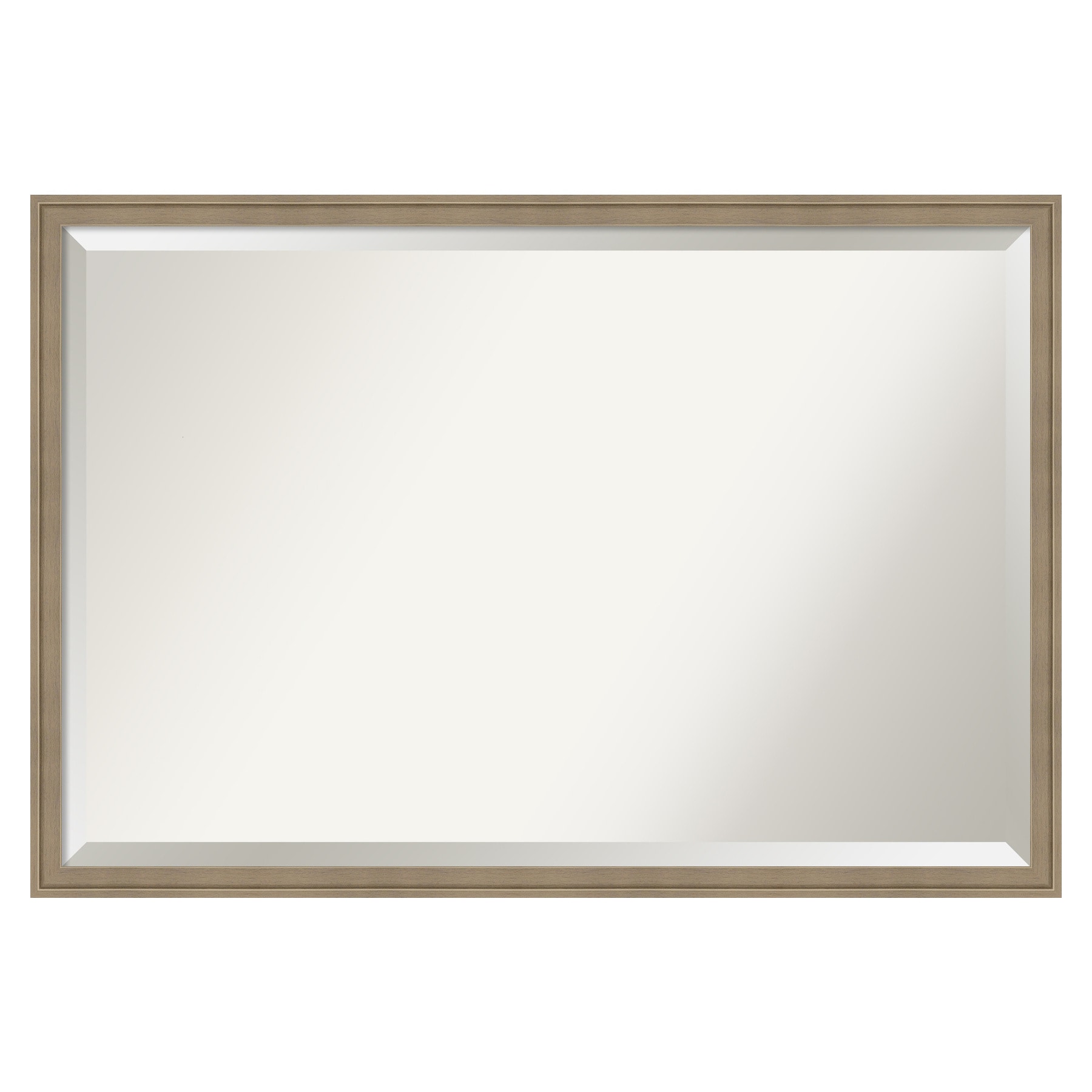 Amanti Art A17008261928 Florence Light Brown Frame 37.75-Inches W x 25.75-Inches H Rectangle Florence Light Brown Framed Wall Mirror