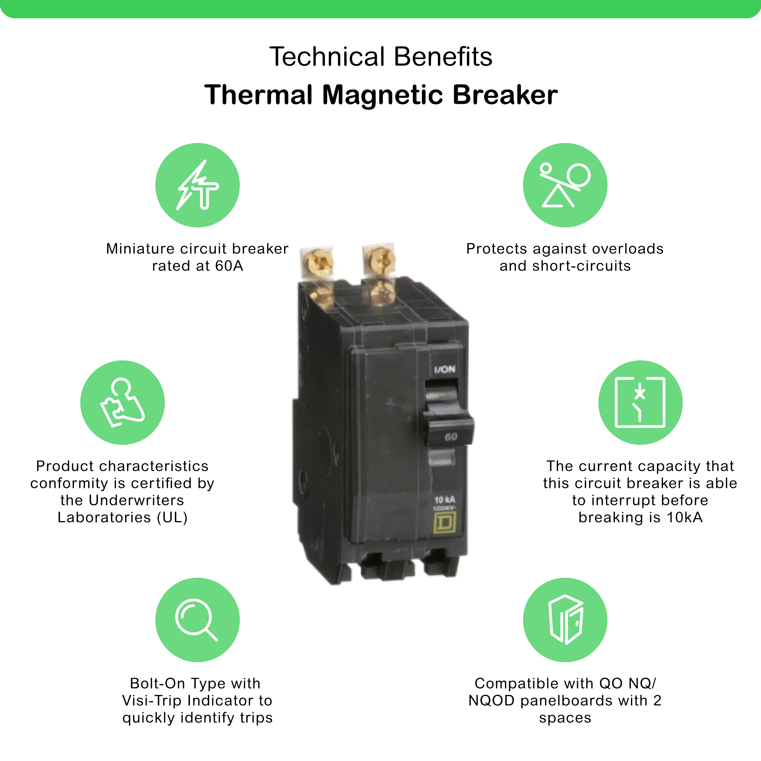 Square D QOB260CP Circuit-Breakers - View #2