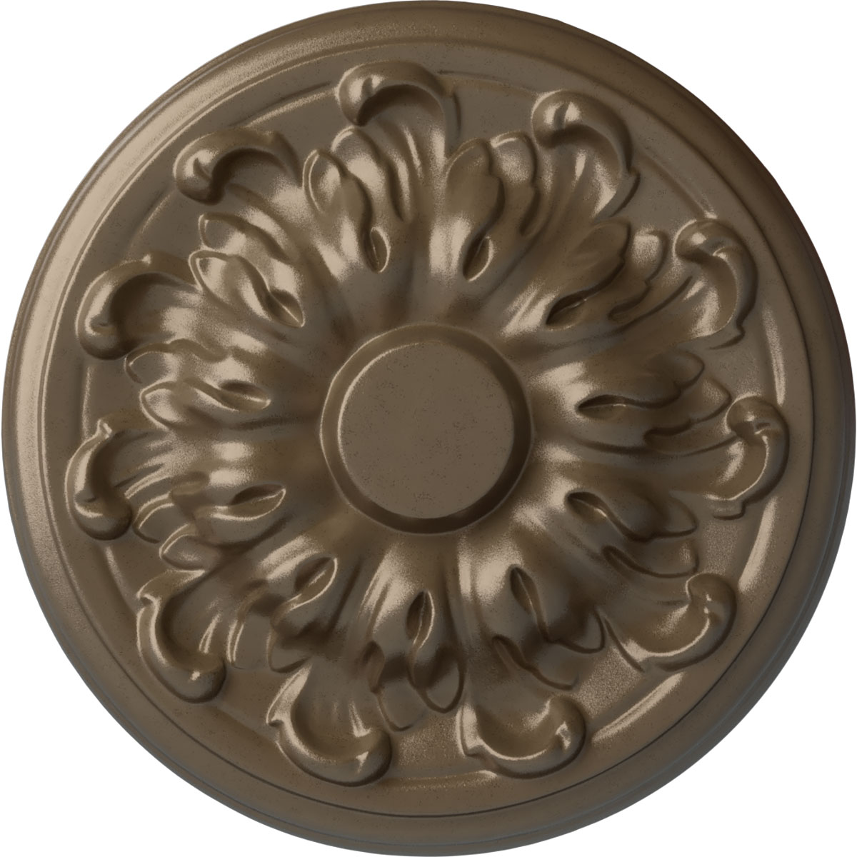 Ekena Millwork CM08MUWSS Millin 7.875-in W x 7.875-in L Painted Warm Silver Polyurethane Split Ceiling Medallion