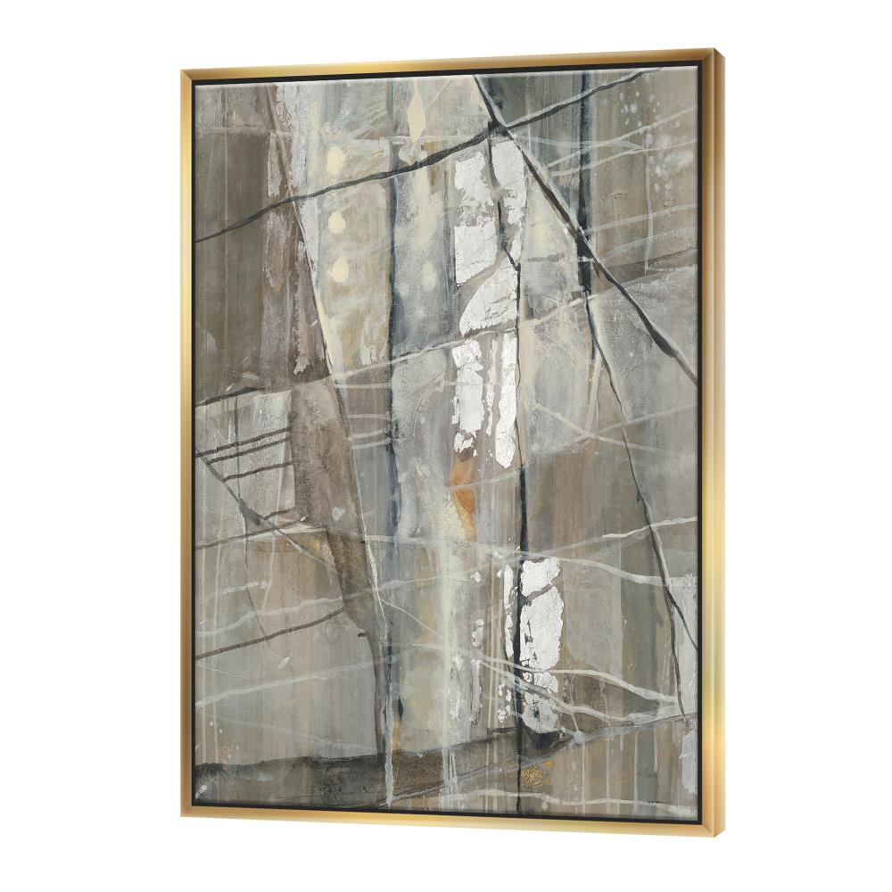 Designart FL30826-36-46-GD Gold Wood Floater Frame 46-in H x 36-in W Modern Print on Canvas