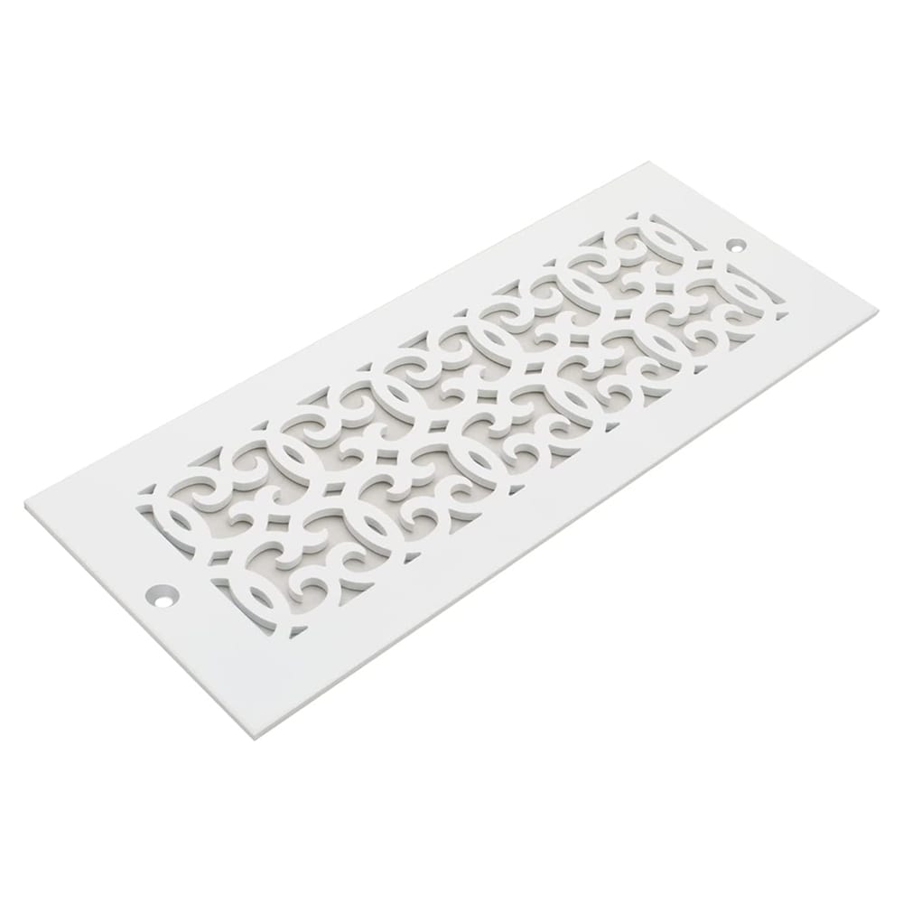 Reggio Register VL16-612-SWH 4-in x 10-in Steel White Floor Register