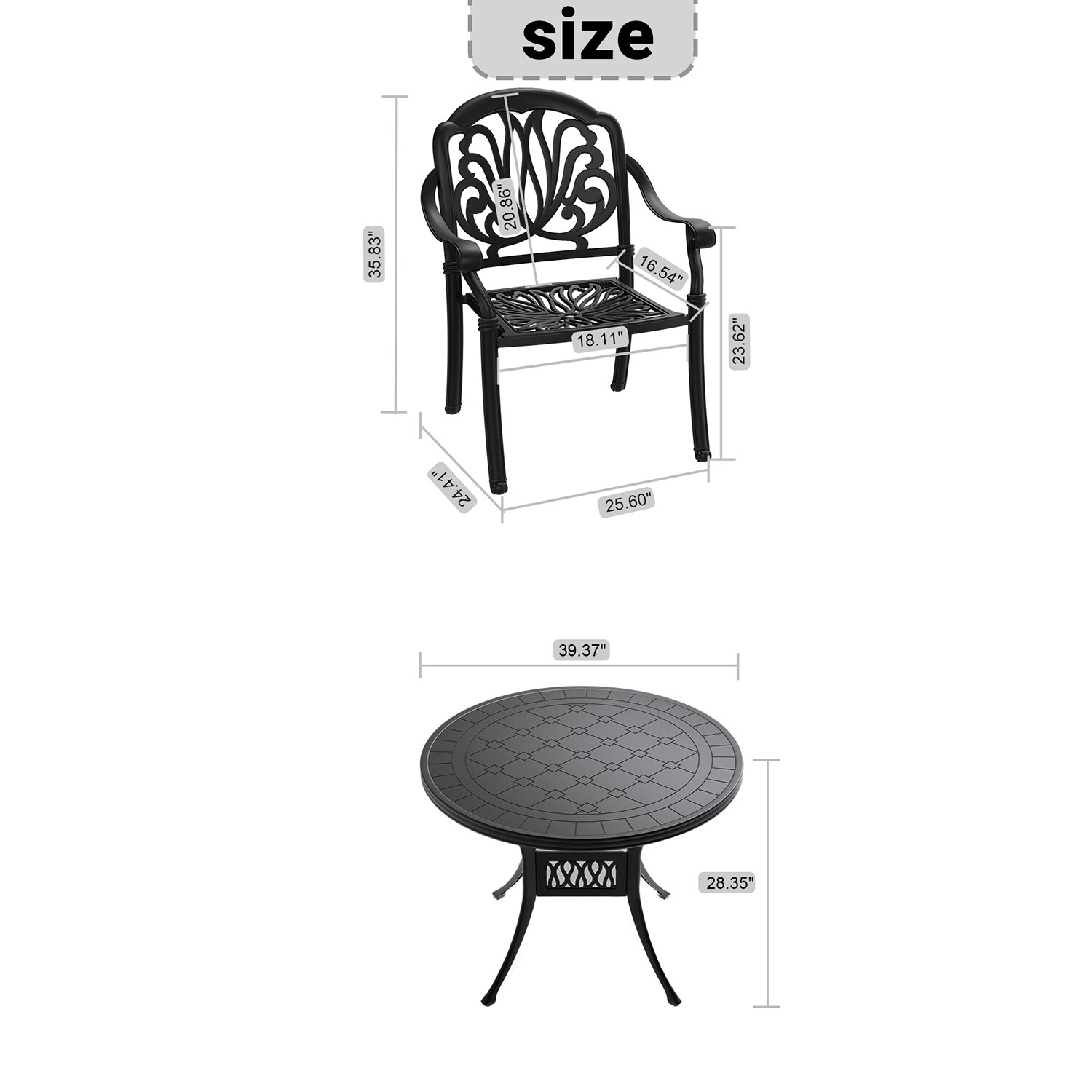 Dimakai DK-07SL8C1531 Patio-Dining-Sets - View #12