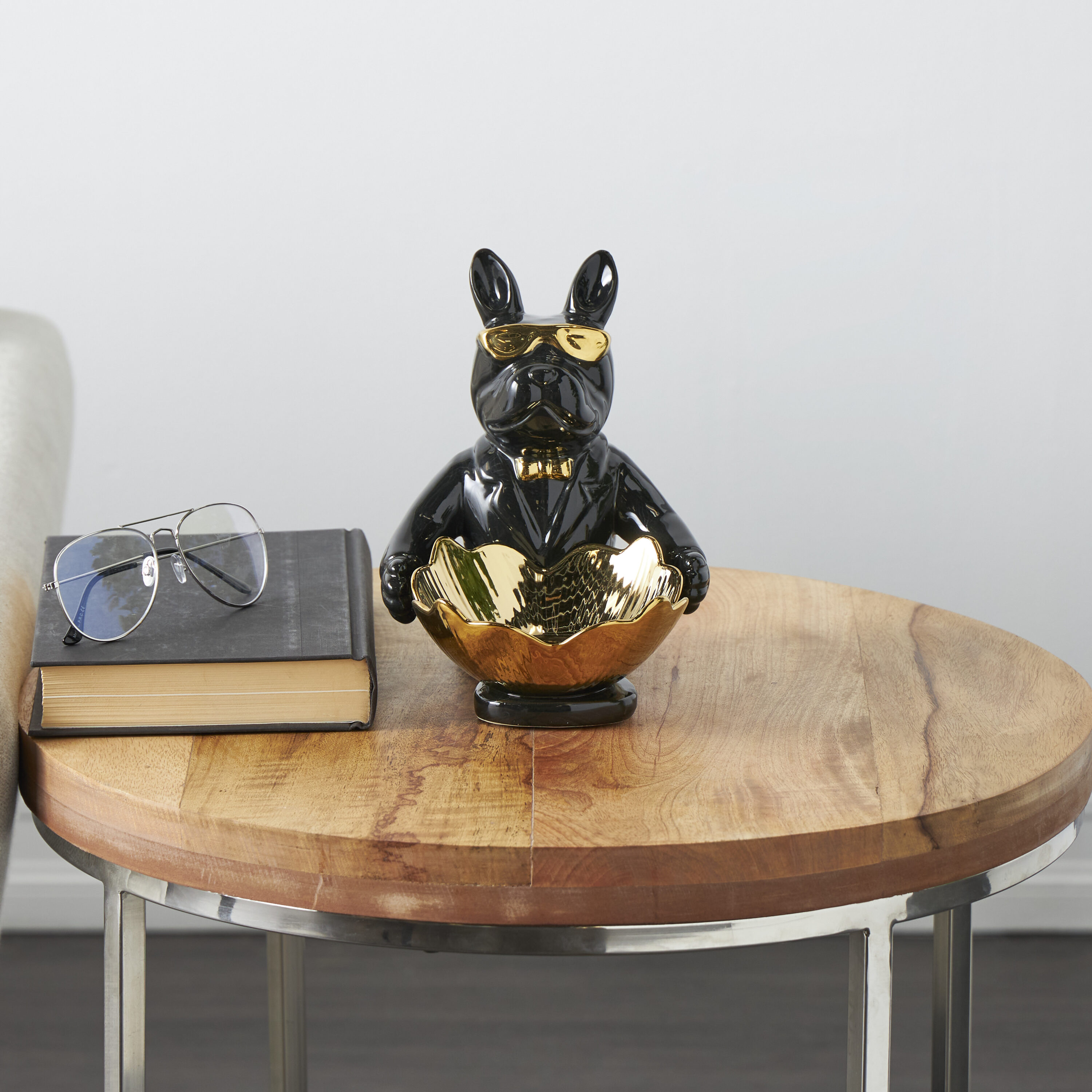 Grayson Lane 821768 Black Ceramic Eclectic Sculpture