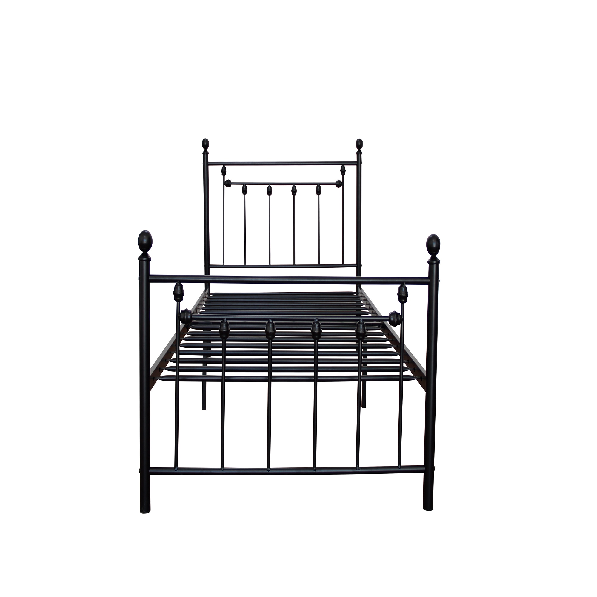 Clihome Twin Size Metal Bed Black Twin Metal Bed Frame In The Beds ...