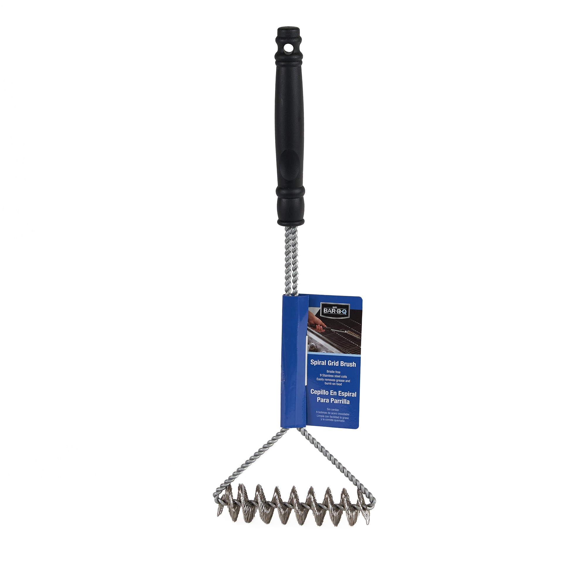 Grillers Choice Commercial Grill Brush - 2 Headed Double Helix Coils,  Bristle Free, 18 Long Handle, 3 in 1 Professional Barbecue Cleaner,  Stainless