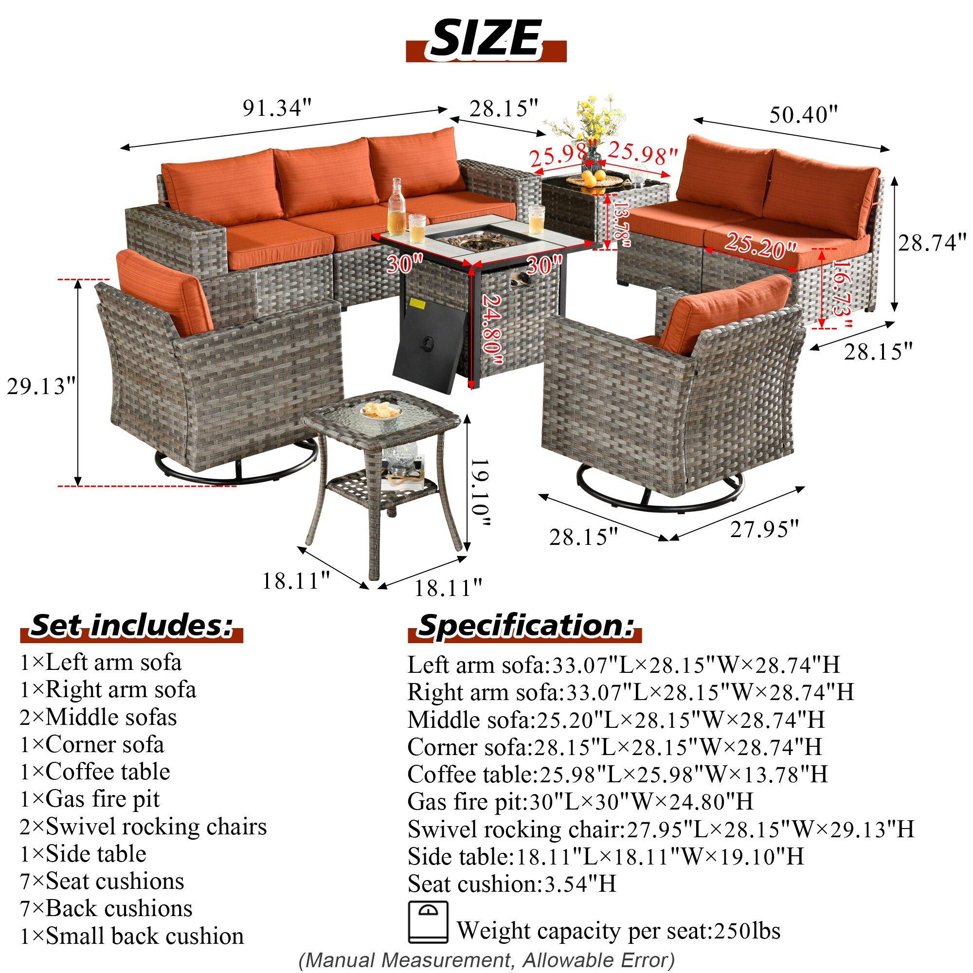 Pouuin SFPYZBBR8-10 Patio-Sofas-Daybeds - View #12