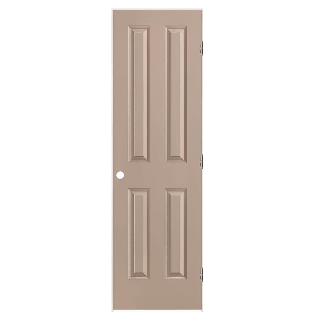 Masonite 1316509 24-in x 80-in Sandpiper Solid core 4 panel square Left hand Smooth Prefinished Molded composite Flat Jamb Single Prehung Interior Door