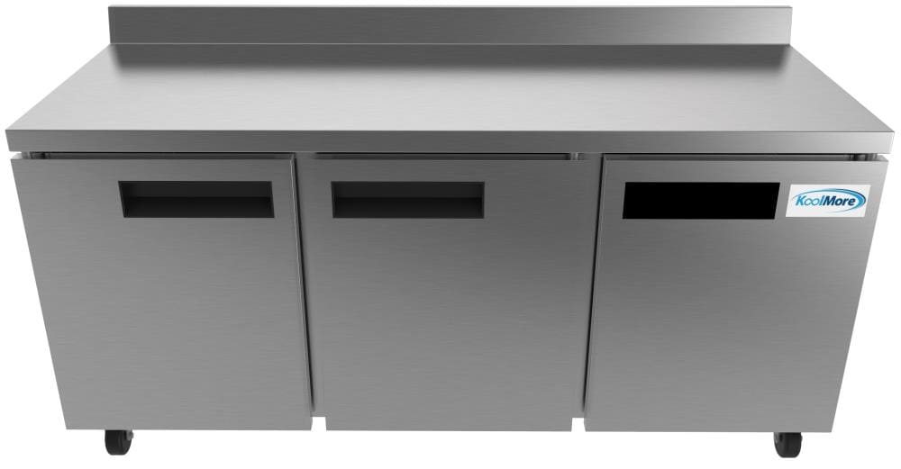 KoolMore RT72-3S 16.9-cu ft Commercial Refrigerators 3 Stainless steel -Door Undercounter ( Stainless Steel )