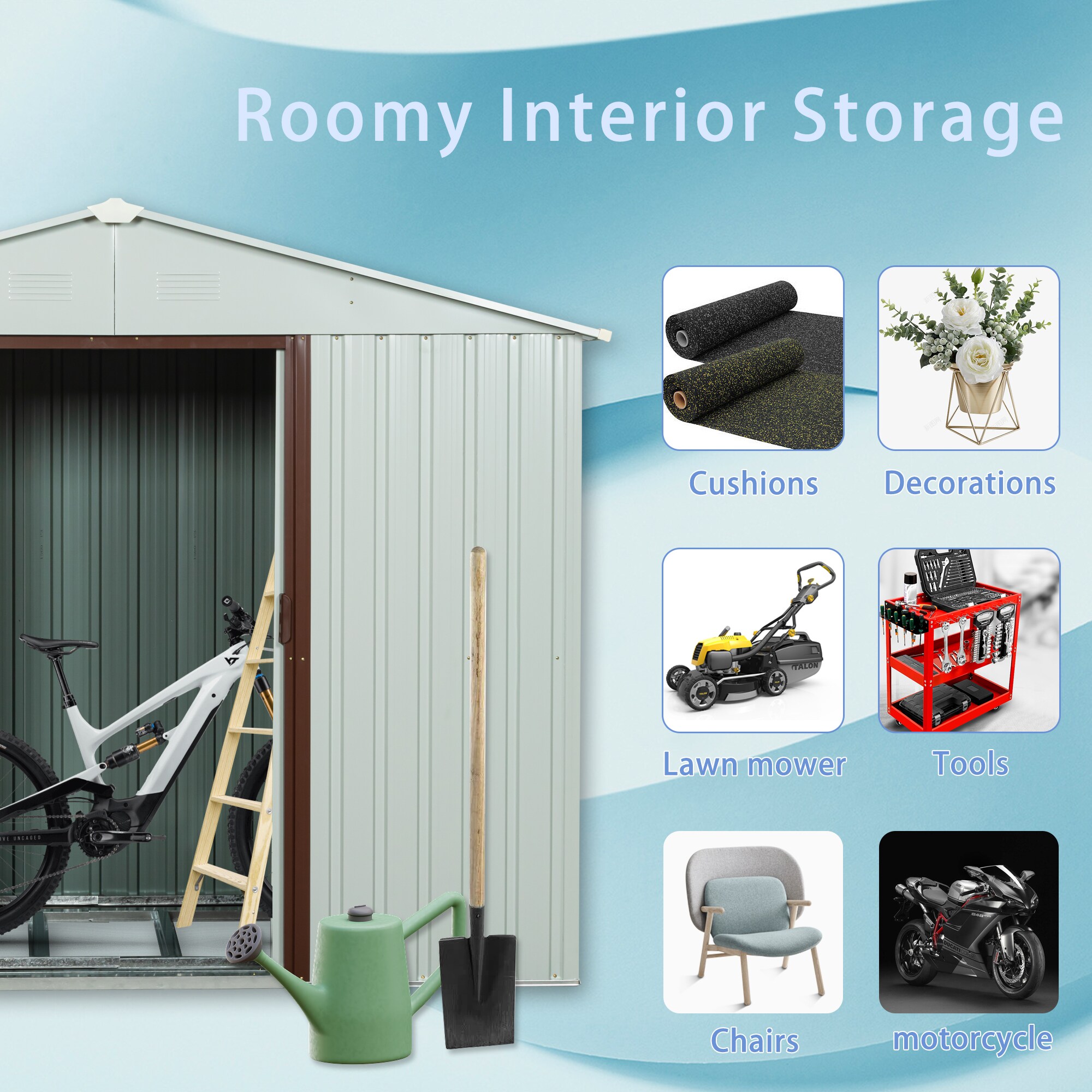 Siavonce XH071039 Metal-Storage-Buildings-Sheds - View #4