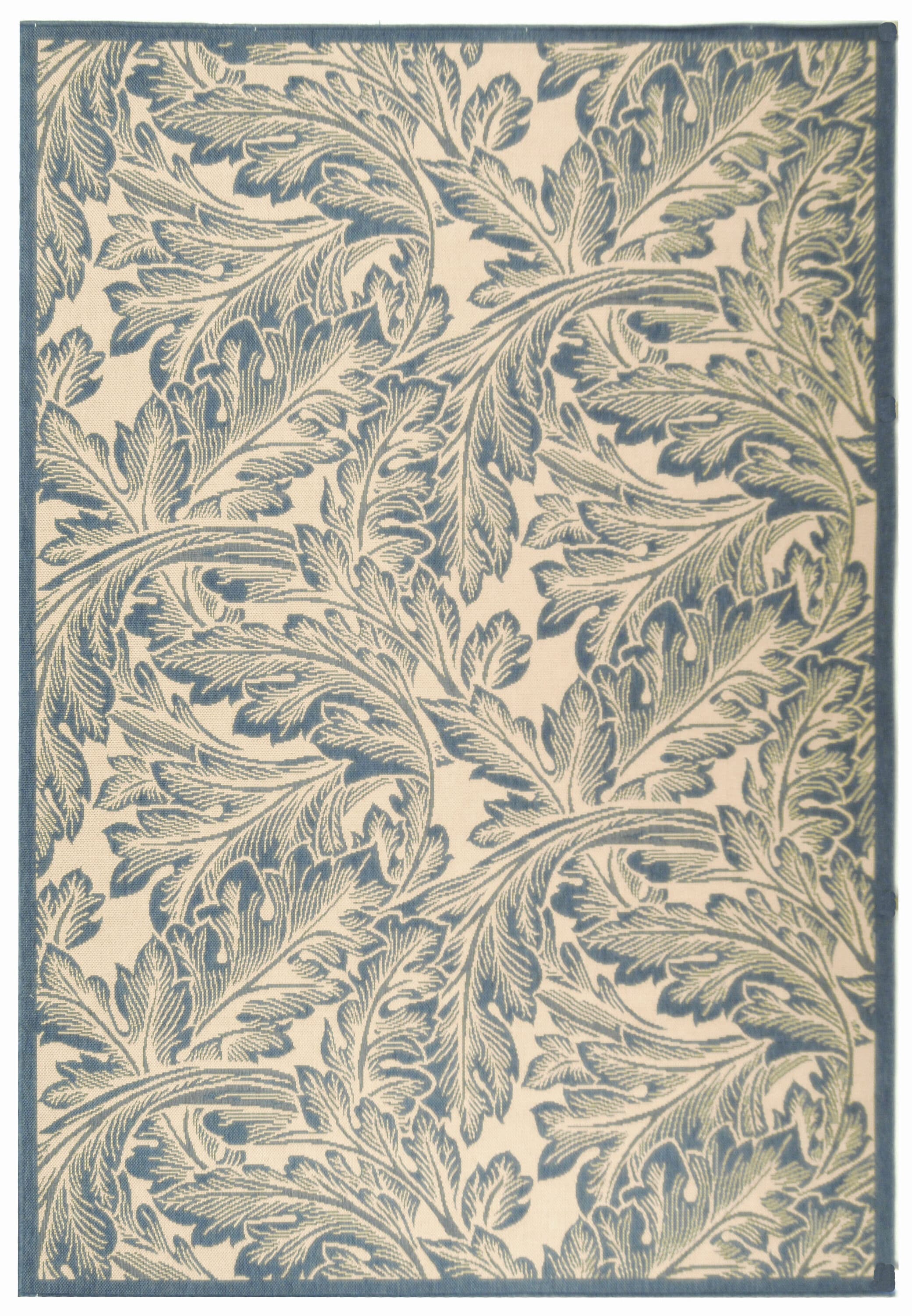 Safavieh CY2996-3101-6 Courtyard Morel 7 x 10 (ft) Loomed Polypropylene Natural/Blue Rectangular Indoor/Outdoor Floral/Botanical Coastal Area rug
