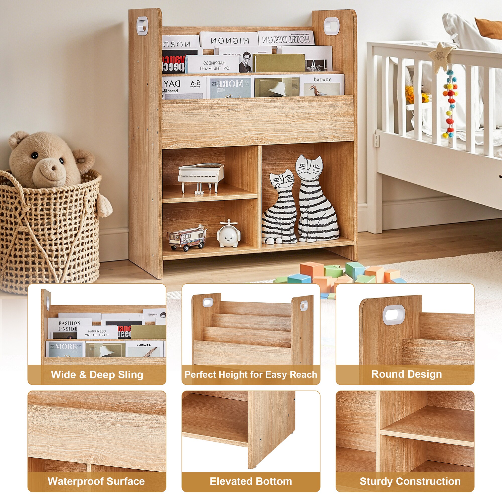 Vecelo LOE-B15-TEK Kids-Bookcases - View #9