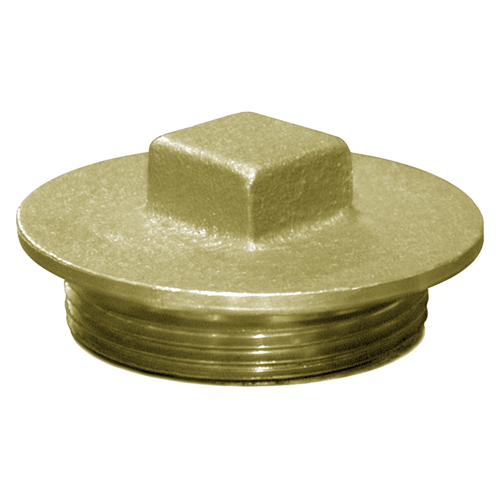 Jones Stephens P55500 5 in. Raised Head New Orleans Code Brass Cleanout Plug 5-1/2 in. O.D. for DWV