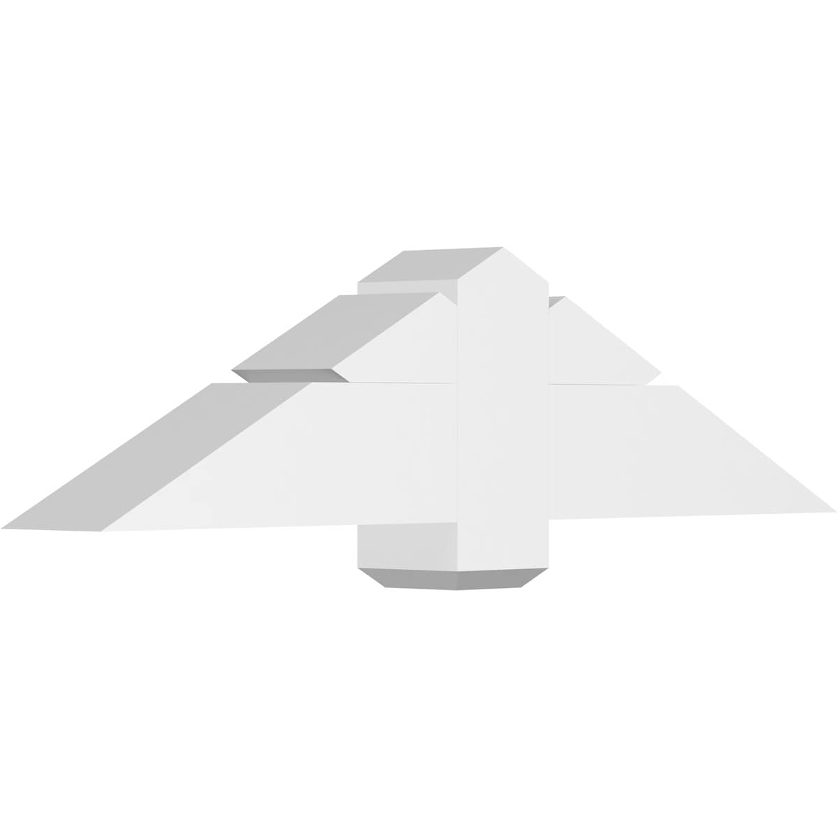 Ekena Millwork GBP048X12X0606KEN00 Kennewick White PVC Gable bracket
