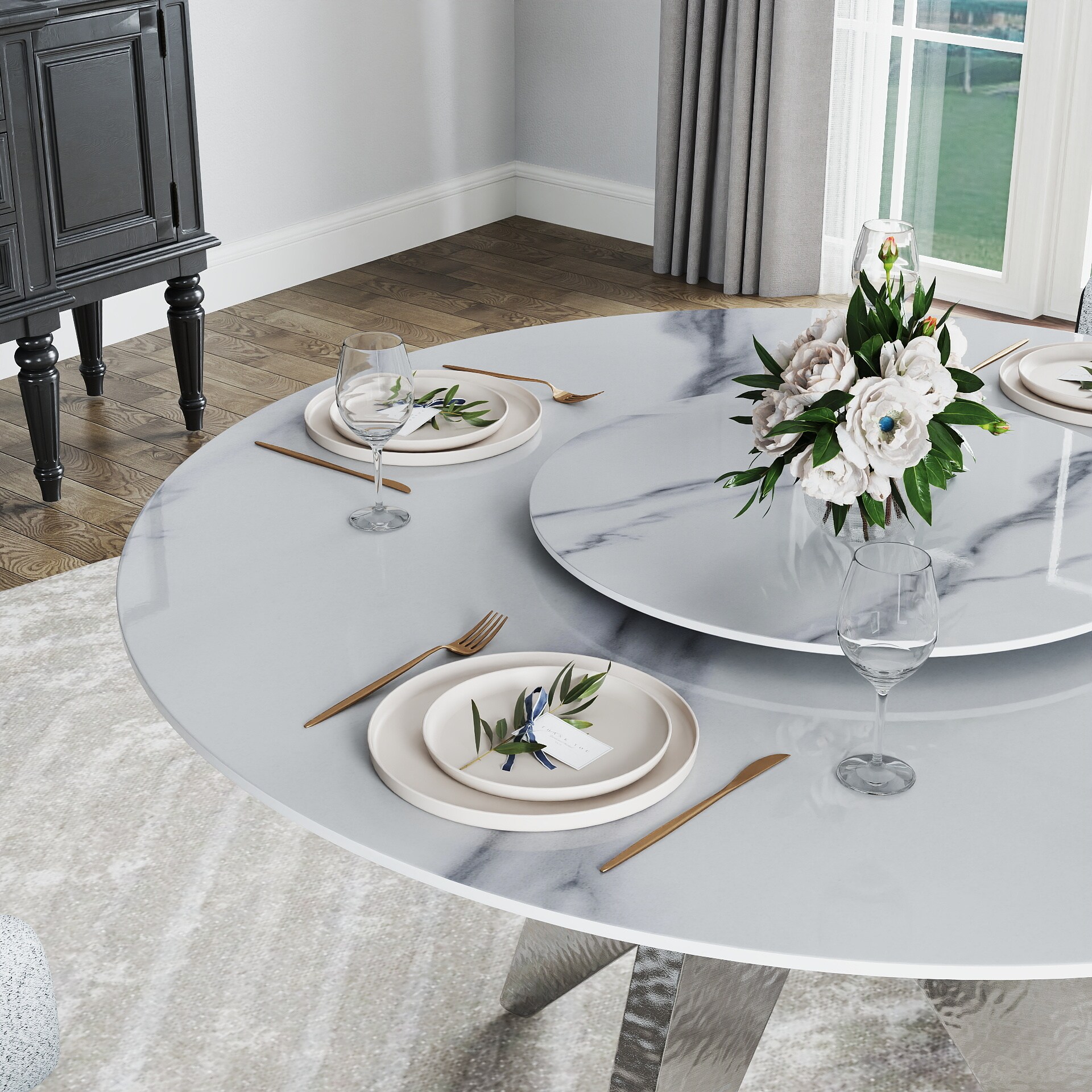 BuotiqHom DH-AT-135W60W8S Dining-Tables - View #4