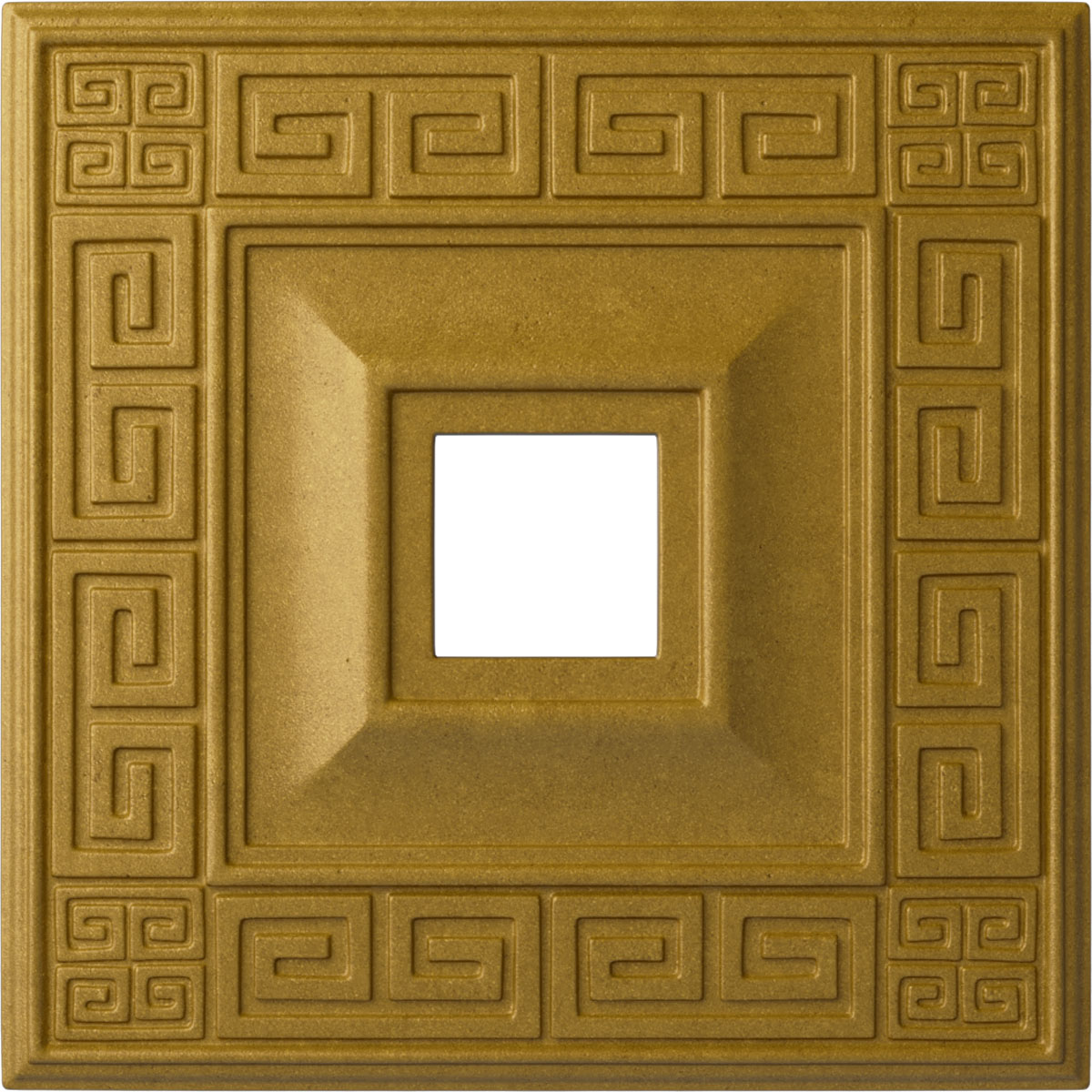 Ekena Millwork CM18ERPGS Eris 18-in W x 18-in L Painted Pharaohs Gold Polyurethane Whole Ceiling Medallion