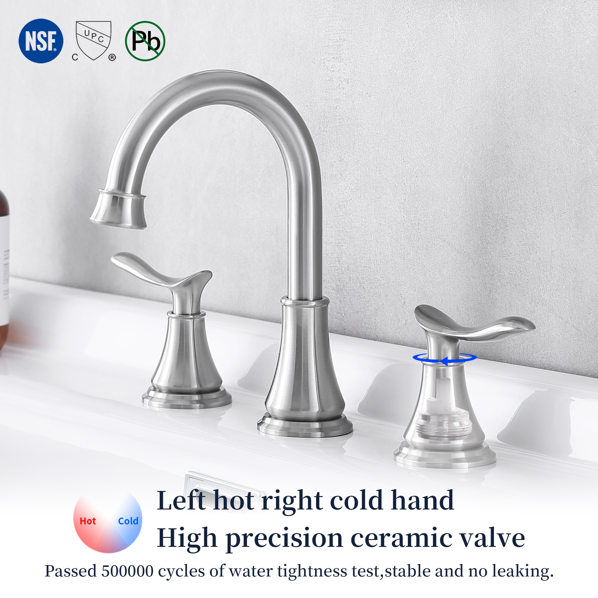 WELLFOR WF-B3373-BN Lavatory-Faucets - View #6