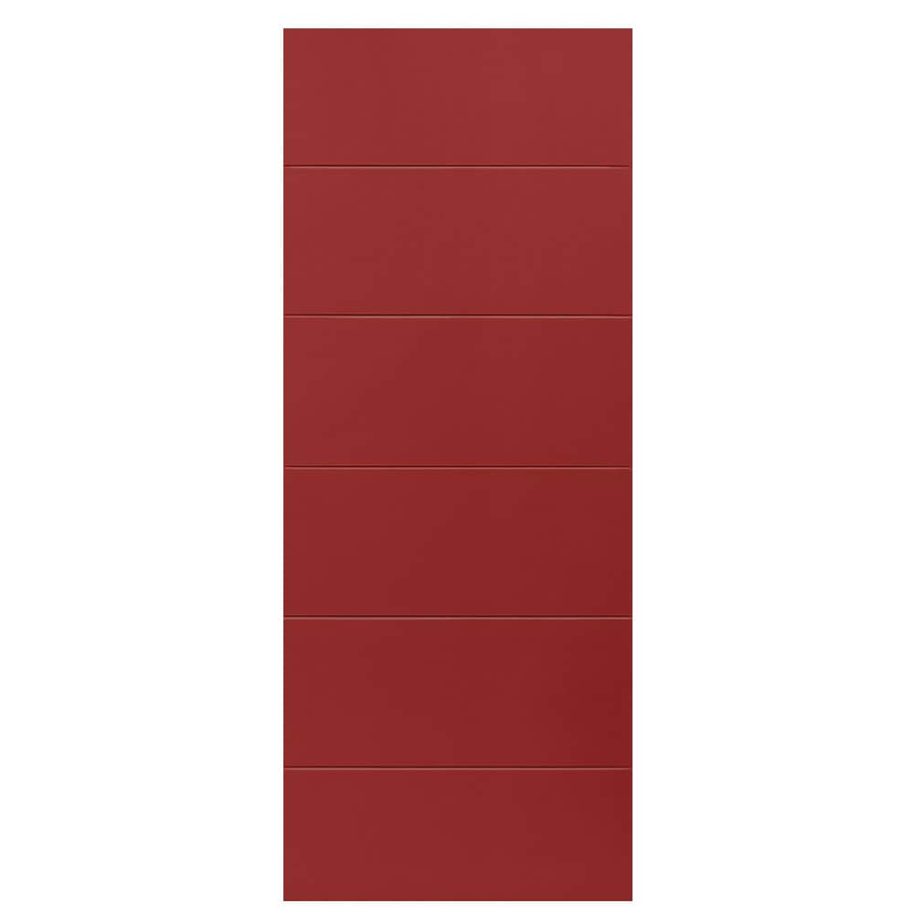 Masonite 1446545 Melrose 32-in x 80-in Barn Red Flush Smooth Hollow core Prefinished Molded composite Slab Door