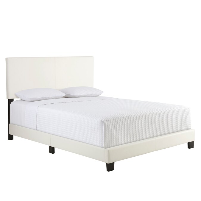Bennett White King Bed Frame, King Bed Frame White Leather