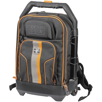 Klein Tools Rolling Tool Backpack Black Ballistic Nylon 17.5-in Zippered  Rolling Backpack in the Tool Bags department at