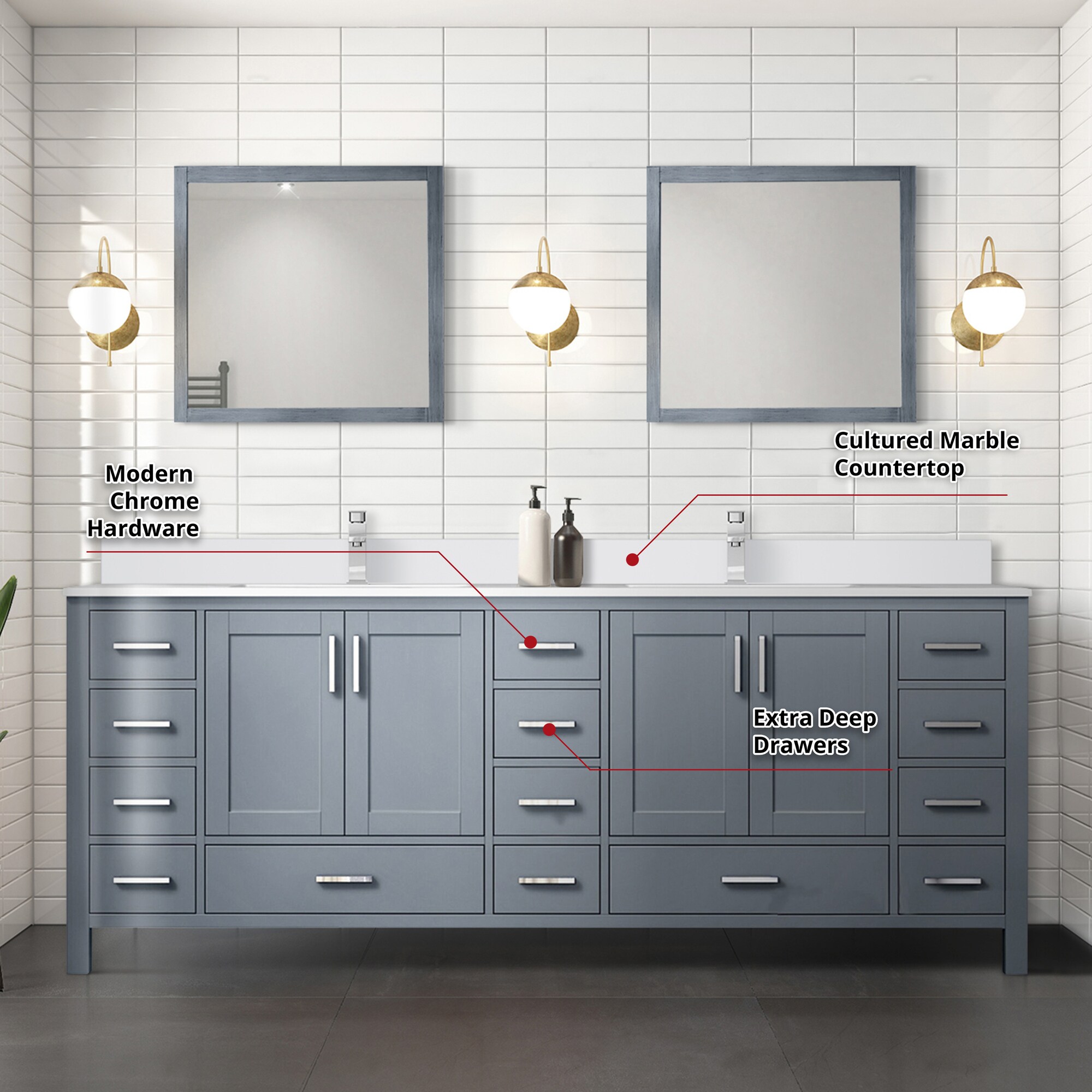 Lexora LVJ84DB311 Bath-Vanity-Combo - View #5