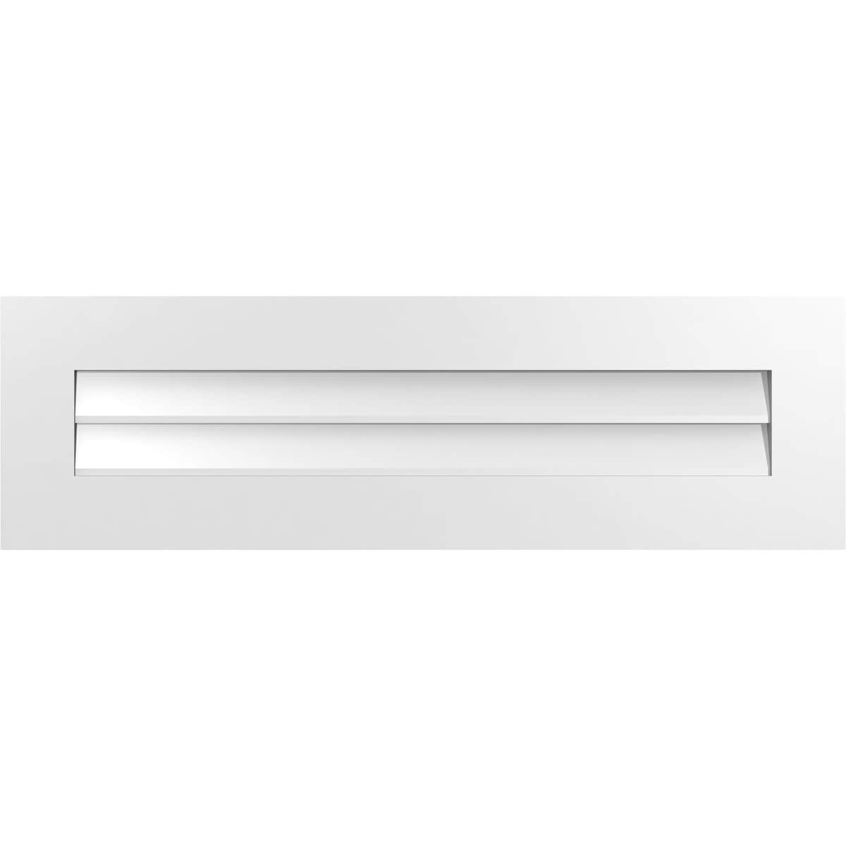 Ekena Millwork GVPVE40X1201SN 40-Inches x 12-Inches Off-white Rectangle PVC Gable Louver Vent