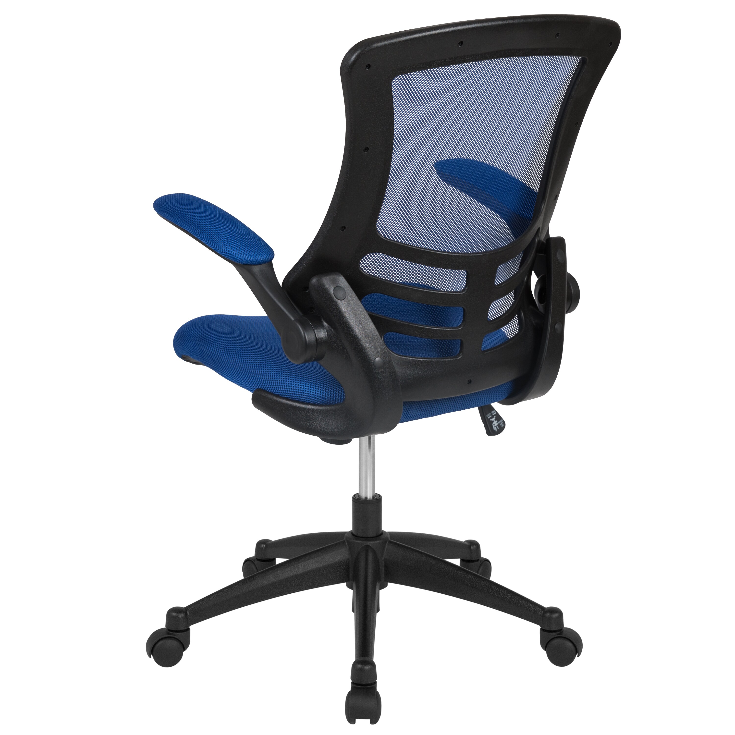 Blue Mesh Mid-Back Ergonomic Office Chair with Adjustable Arms