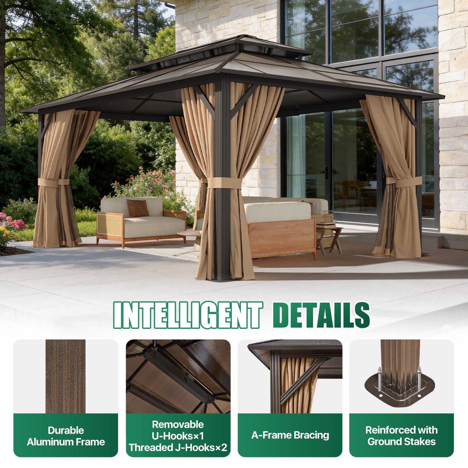 Nordivale ZY-GB-161209B64 Wood-Resin-Gazebos - View #3